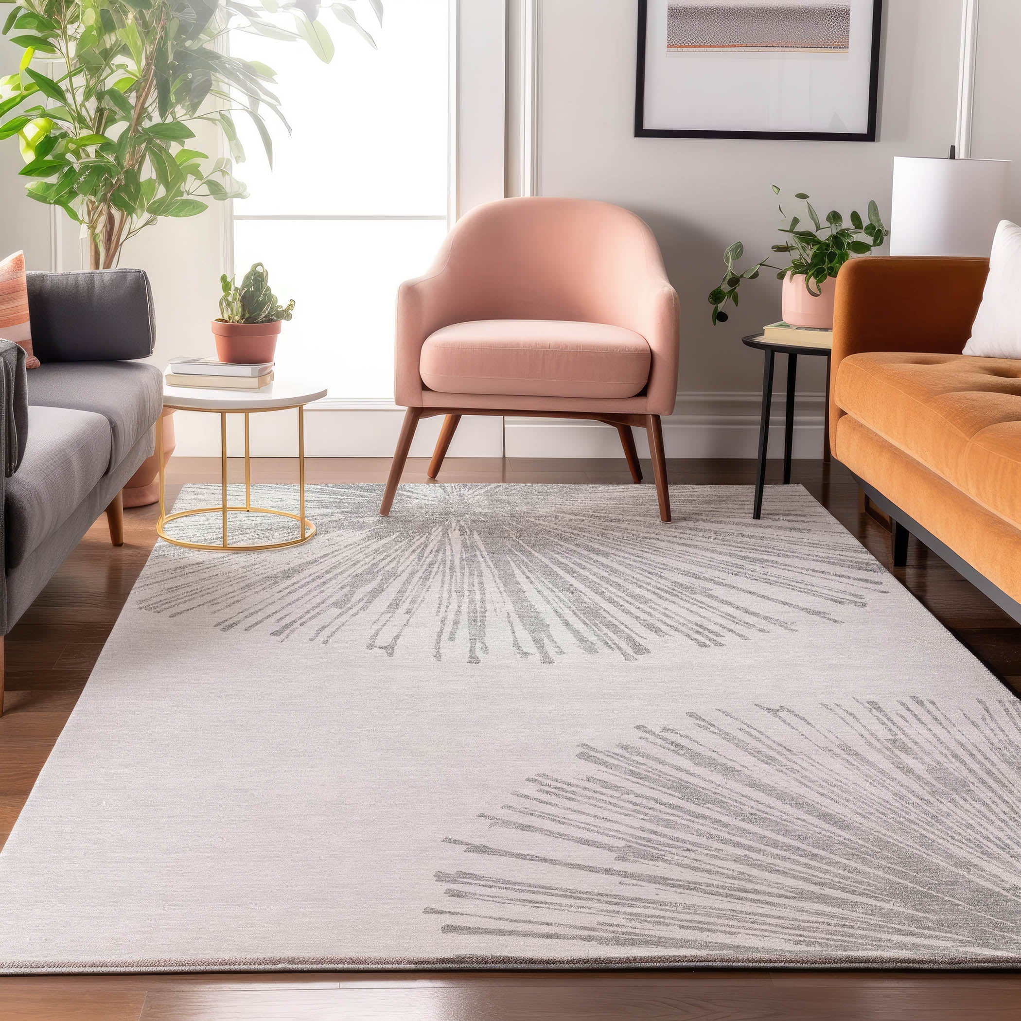 Dubrovnik Machine Washable Transitional Gray Rug 2'6" x 3'10" #shape_Rectangle
