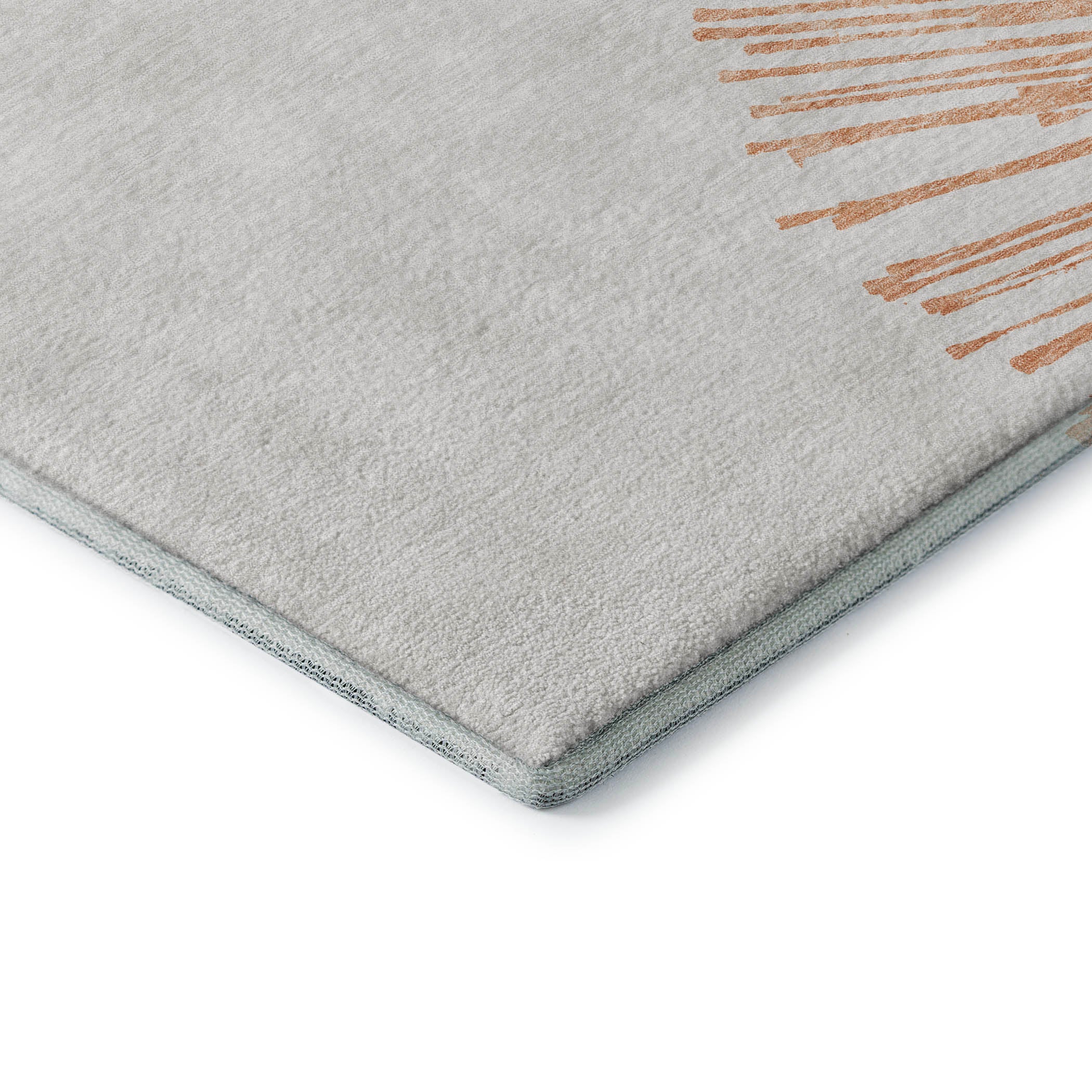 Dubrovnik Machine Washable Transitional Salmon Orange Rug 1'8" x 2'6" #shape_Rectangle