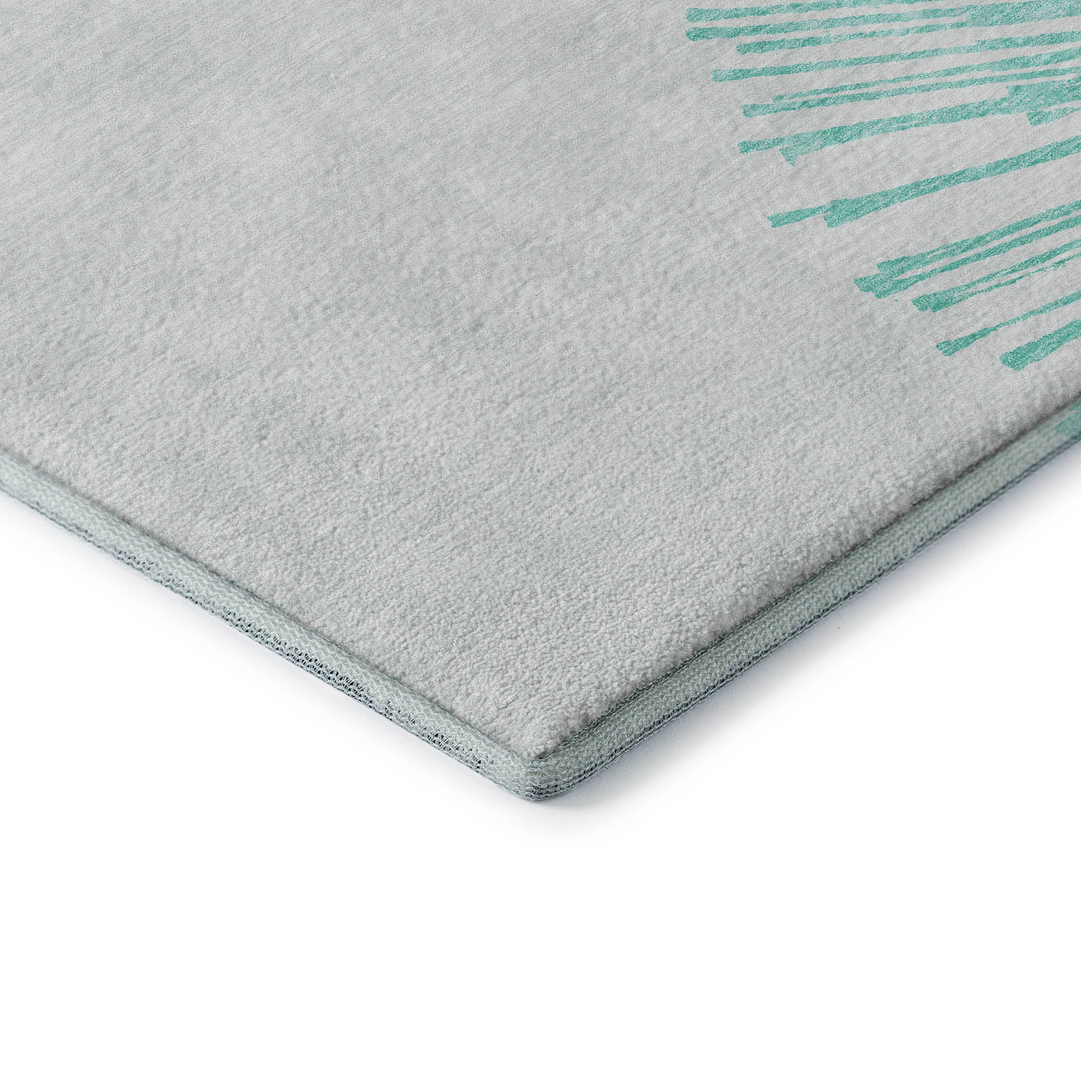 Dubrovnik Machine Washable Transitional Teal Rug 1'8" x 2'6" #shape_Rectangle