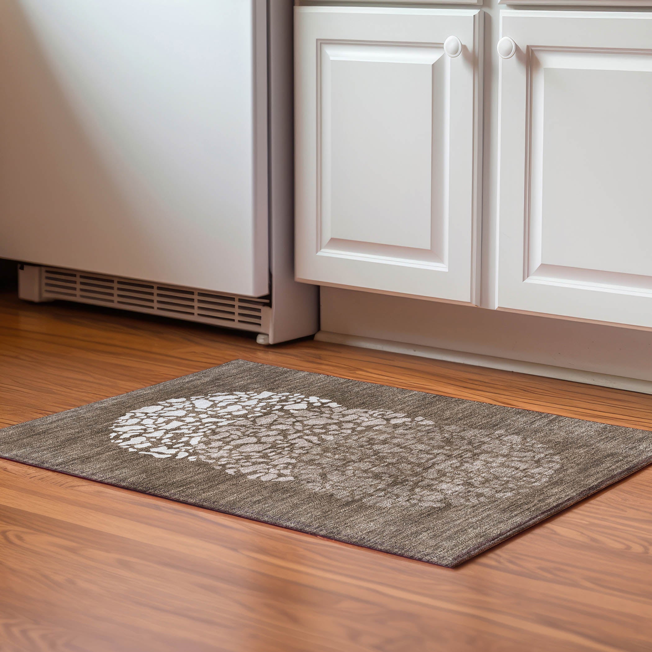 Reykjavik Machine Washable Transitional Chocolate Brown Rug 1'8" x 2'6" #shape_Rectangle