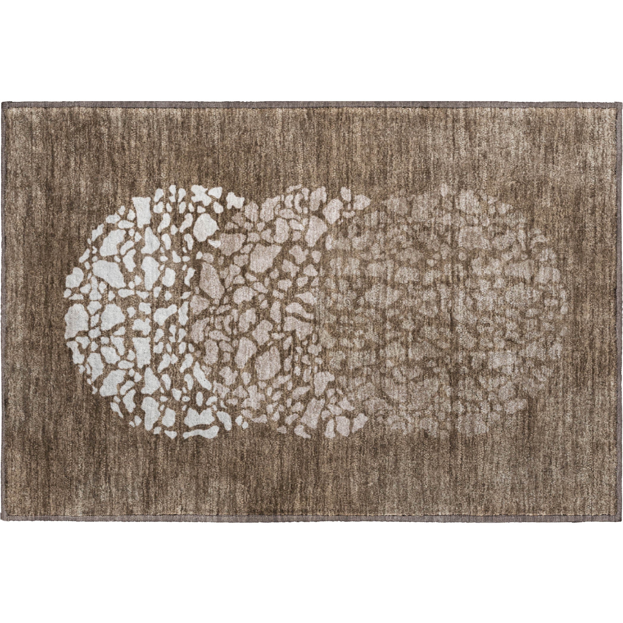 Reykjavik Machine Washable Transitional Chocolate Brown Rug 1'8" x 2'6" #shape_Rectangle