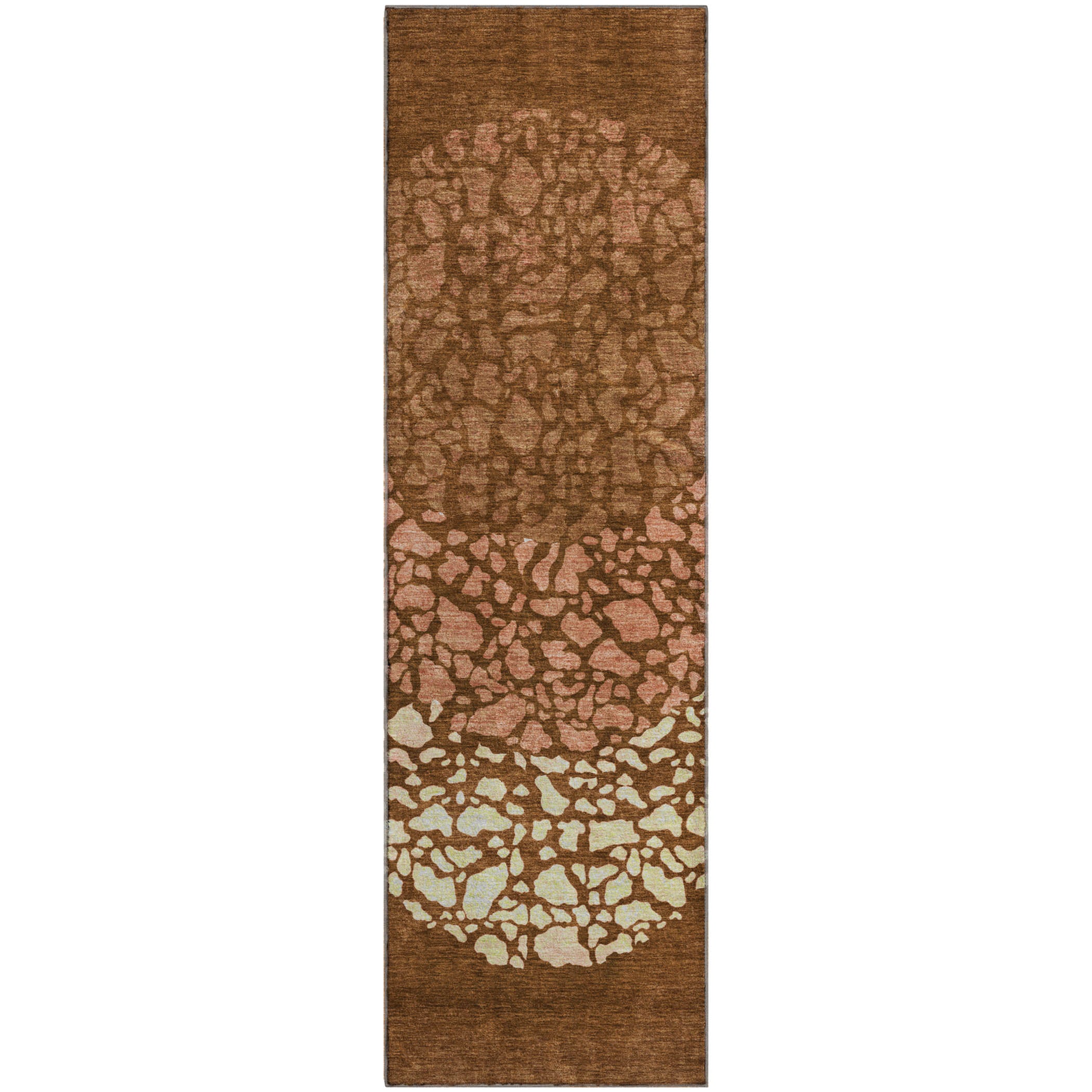 Reykjavik Machine Washable Transitional Paprika Orange Rug 2'3" x 7'6" #shape_Runner