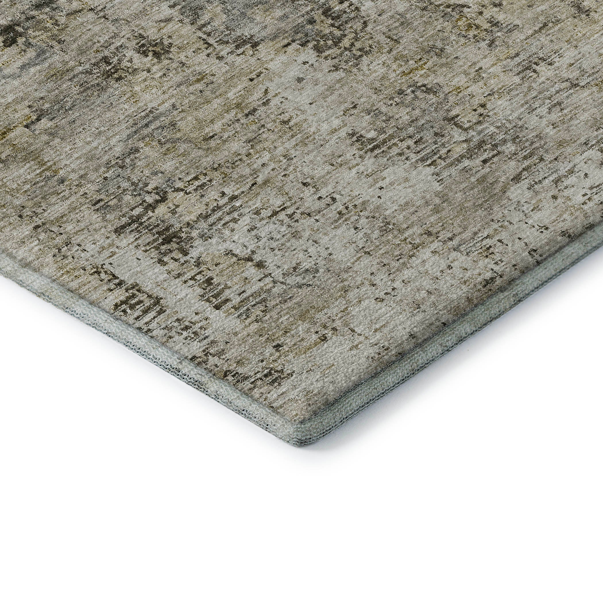 Antigua Machine Washable Transitional Taupe Brown Rug 1'8" x 2'6" #shape_Rectangle