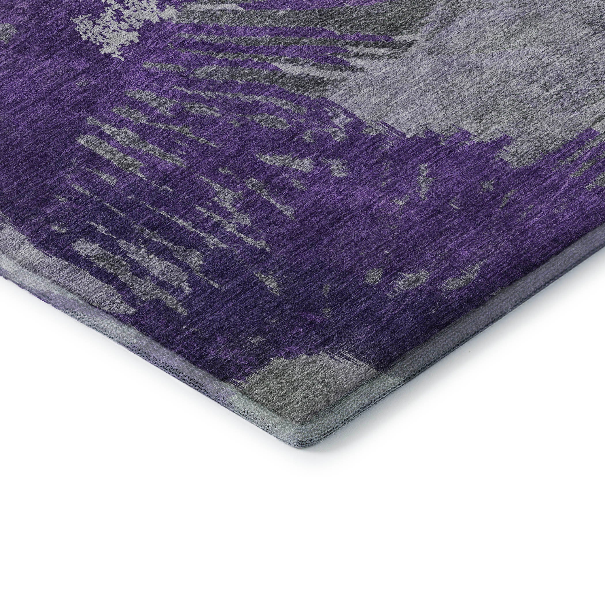 Colombo Machine Washable Transitional Purple Rug 1'8" x 2'6" #shape_Rectangle