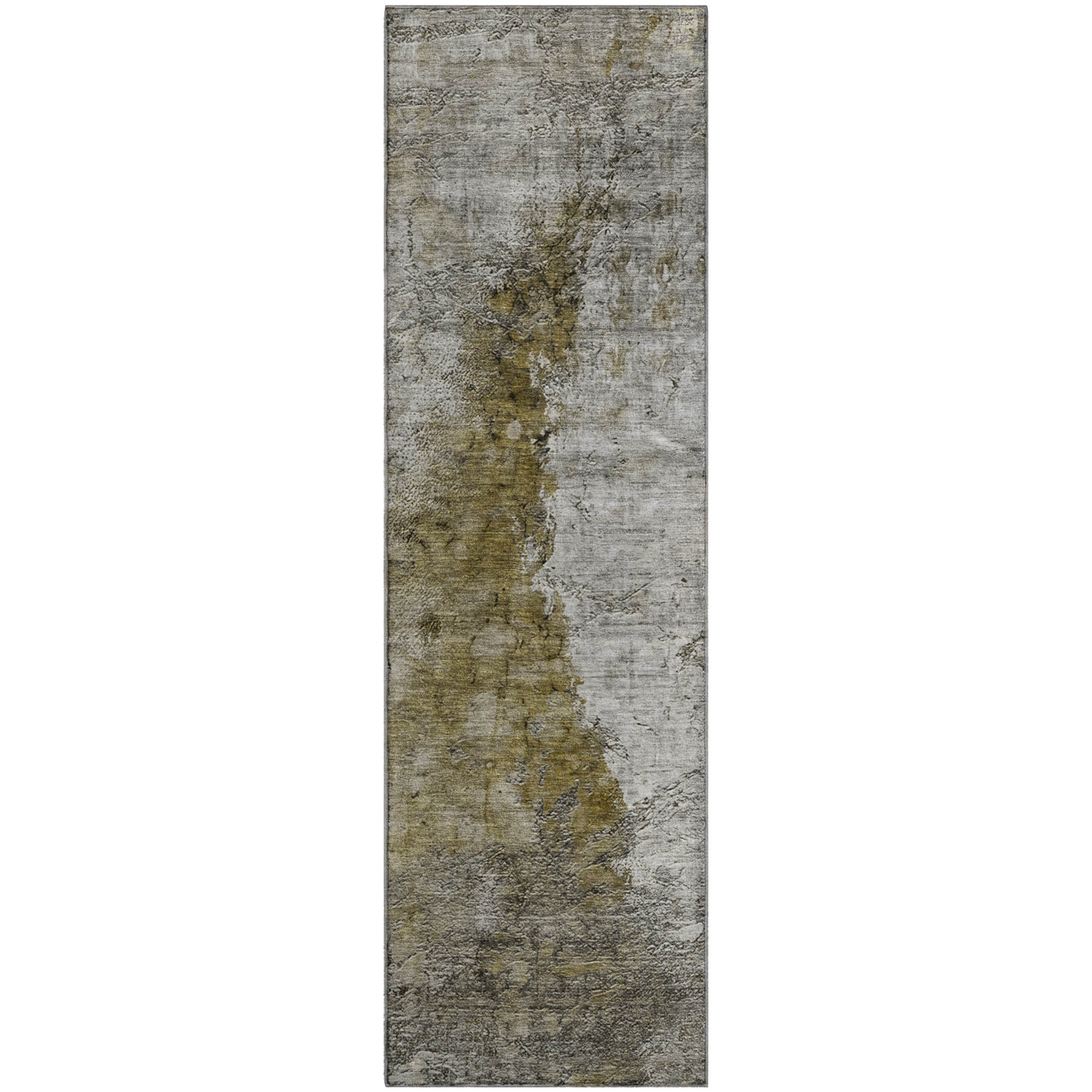 Baku Machine Washable Transitional Brown Rug 2'3" x 7'6" #shape_Runner