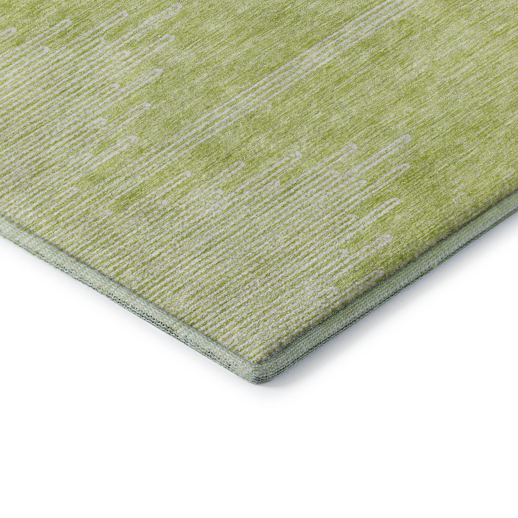 Seoul Machine Washable Transitional Aloe Green Rug 1'8" x 2'6" #shape_Rectangle