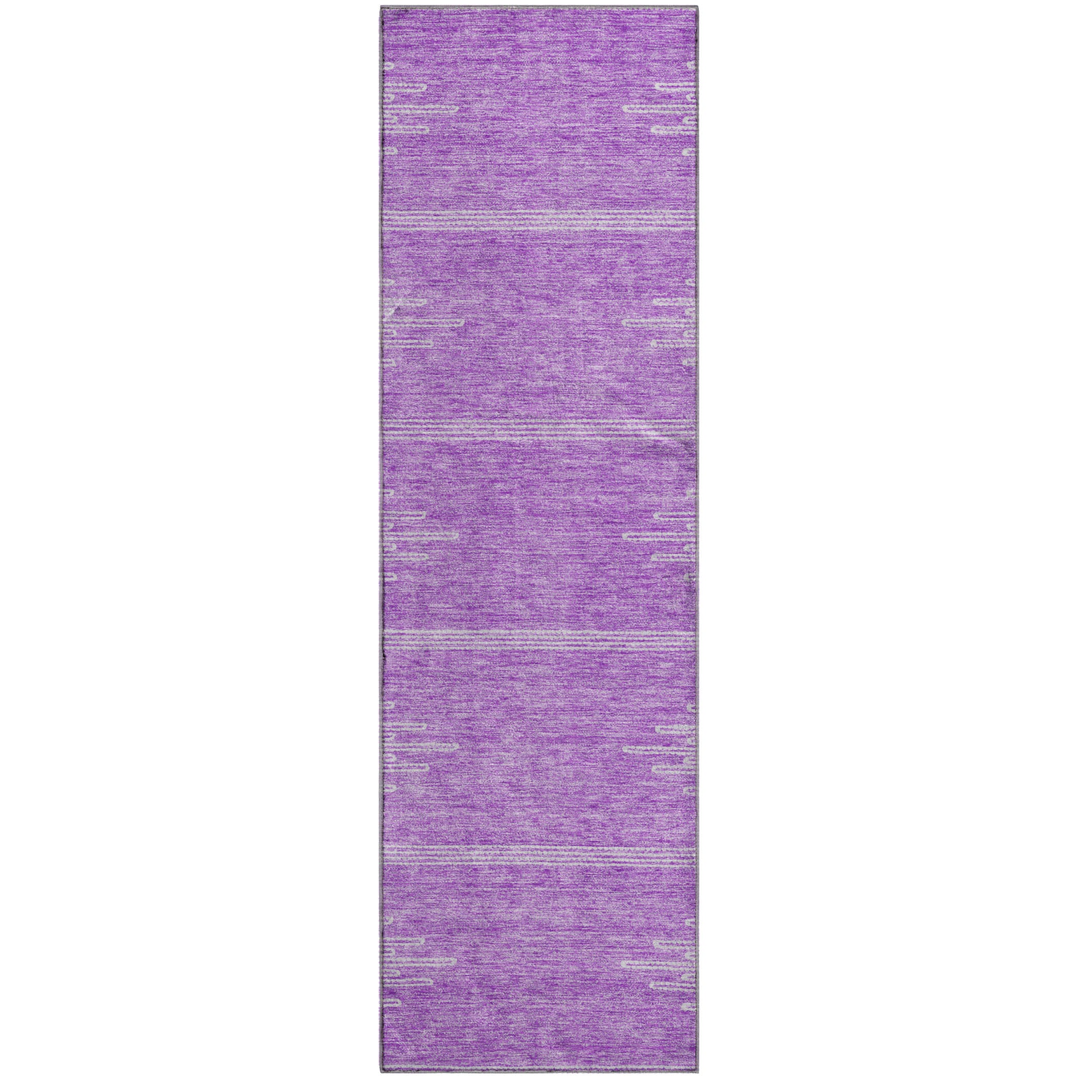 Seoul Machine Washable Transitional Lavender Purple Rug 2'3" x 7'6" #shape_Runner
