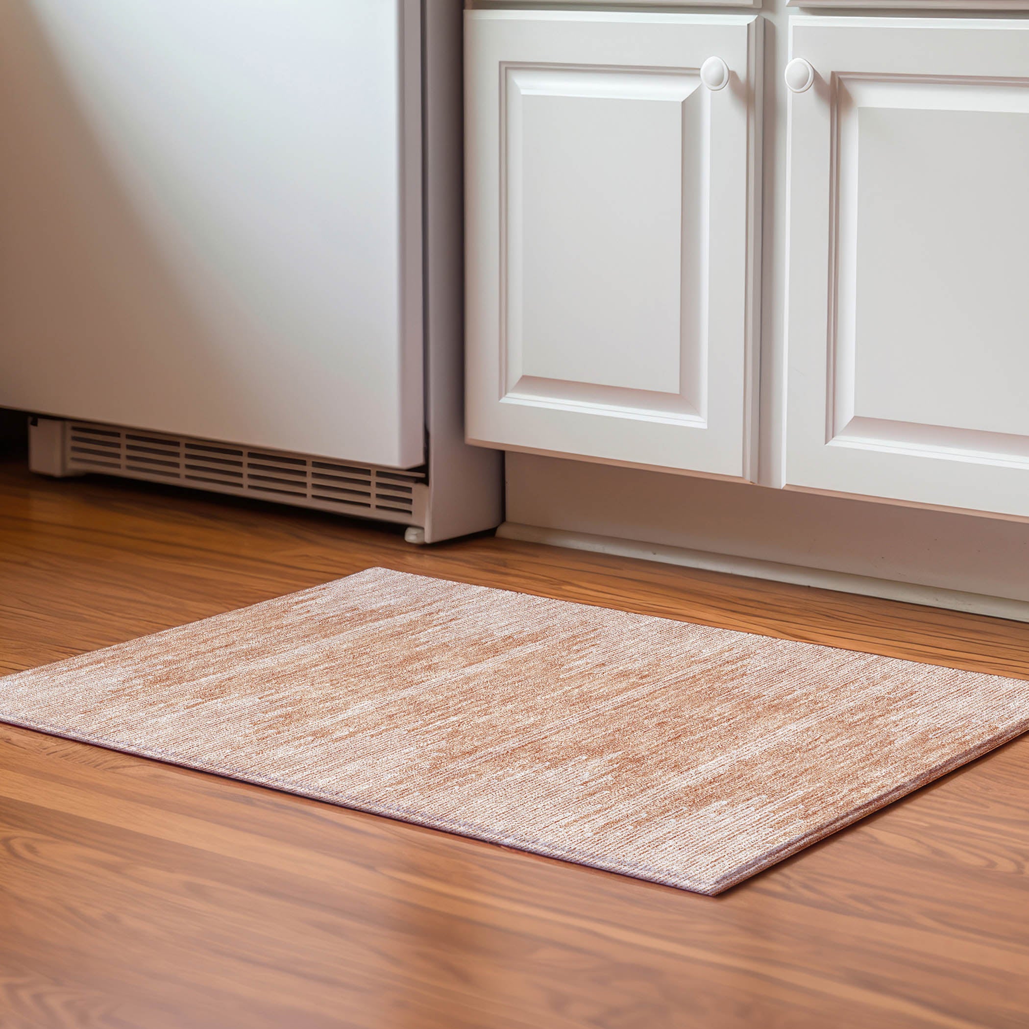 Seoul Machine Washable Transitional Salmon Orange Rug 1'8" x 2'6" #shape_Rectangle