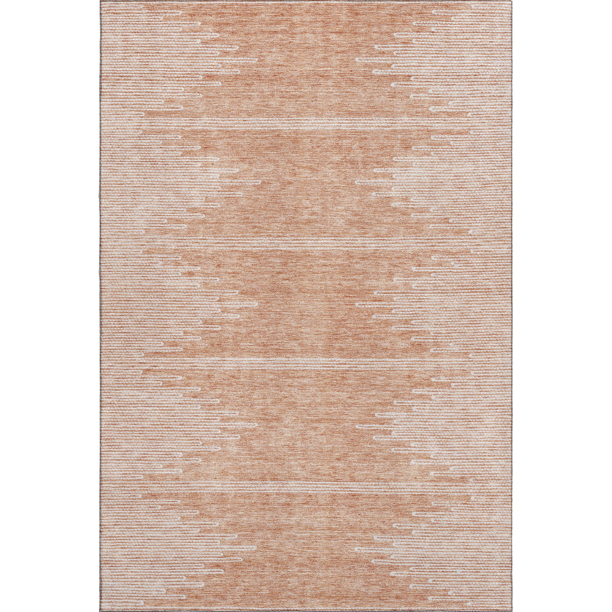 Seoul Machine Washable Transitional Salmon Orange Rug 2'6" x 3'10" #shape_Rectangle