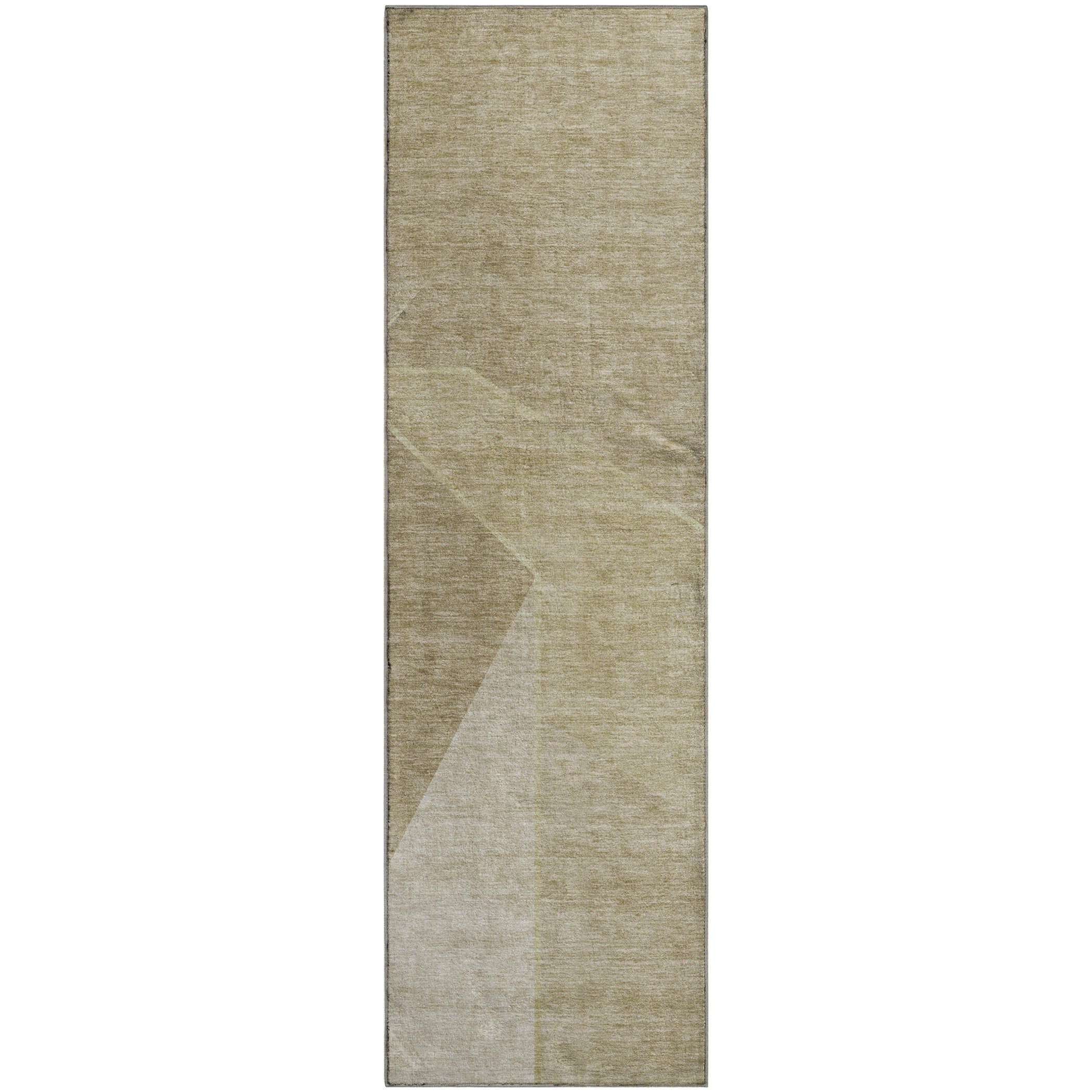 Bangkok Machine Washable Transitional Beige Brown Rug 2'3" x 7'6" #shape_Runner