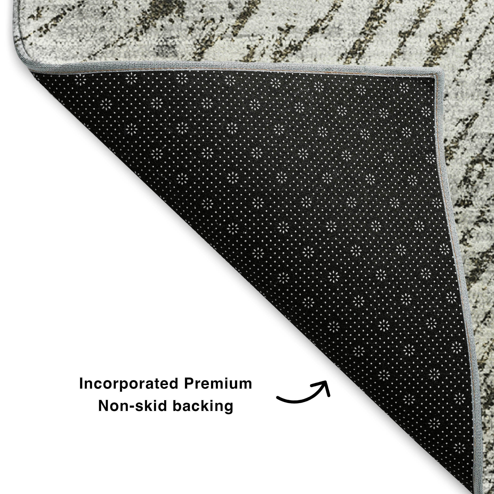 Florence Machine Washable Transitional Gray Rug 1'8" x 2'6" #shape_Rectangle