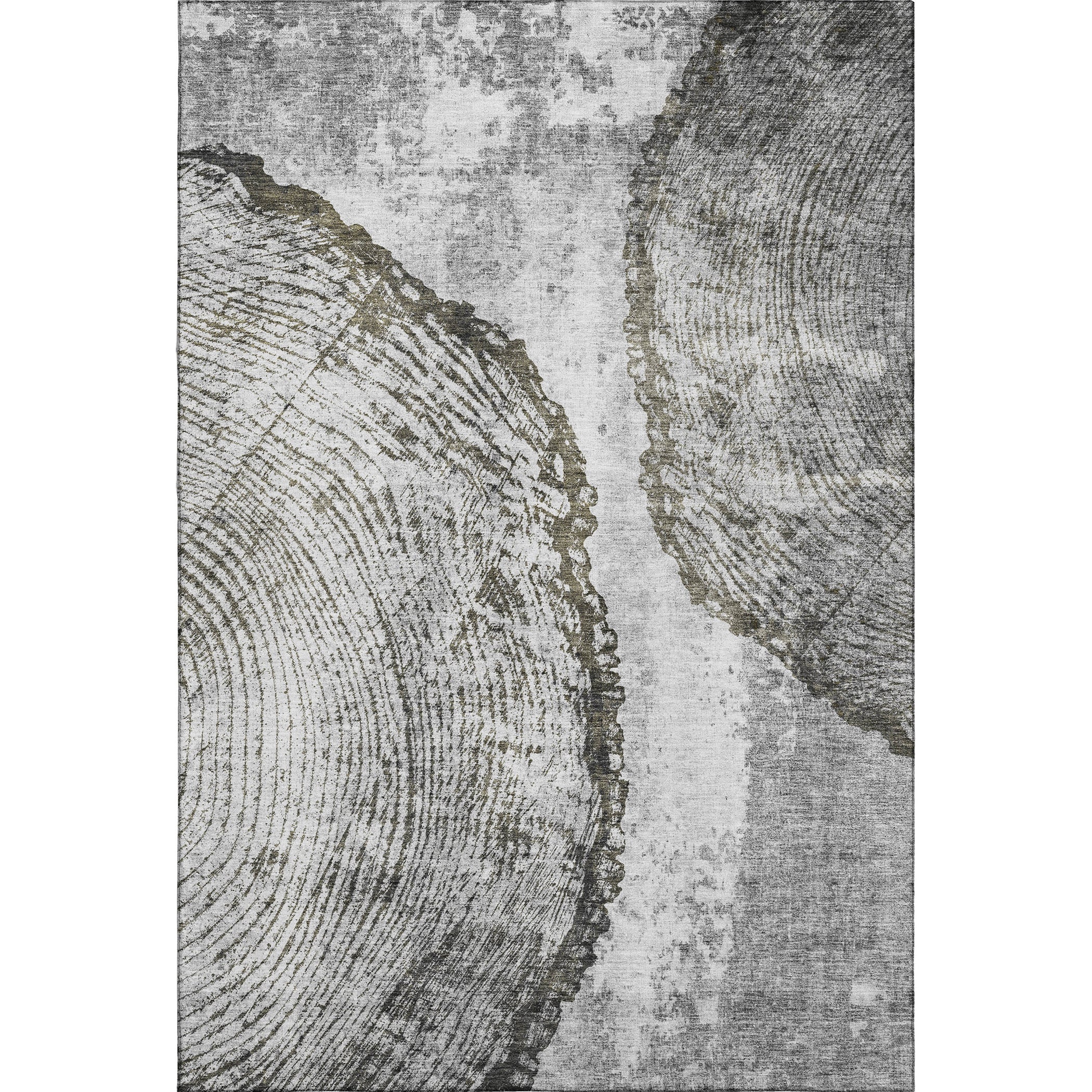Florence Machine Washable Transitional Gray Rug 2'6" x 3'10" #shape_Rectangle
