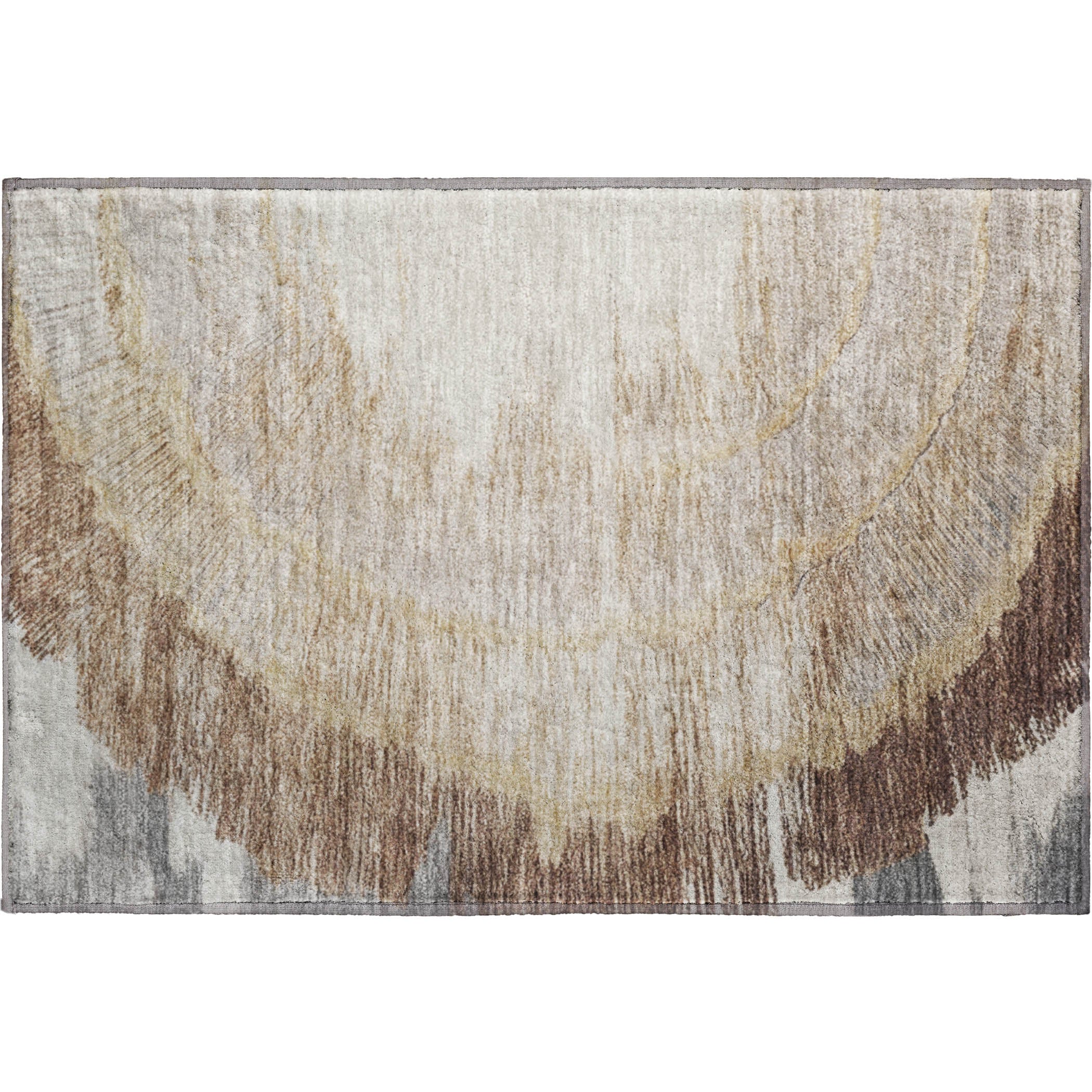 Chiang Mai Machine Washable Transitional Brown Rug 1'8" x 2'6" #shape_Rectangle