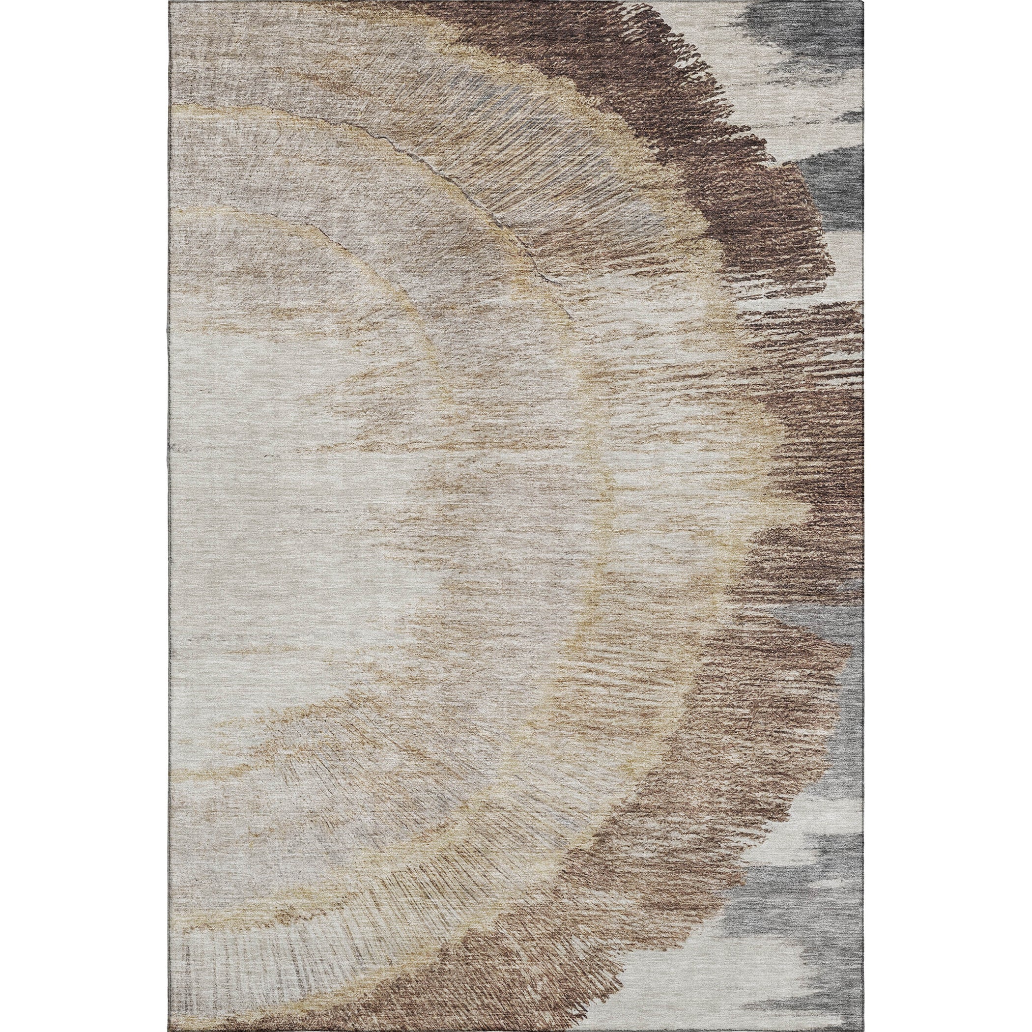 Chiang Mai Machine Washable Transitional Brown Rug 2'6" x 3'10" #shape_Rectangle