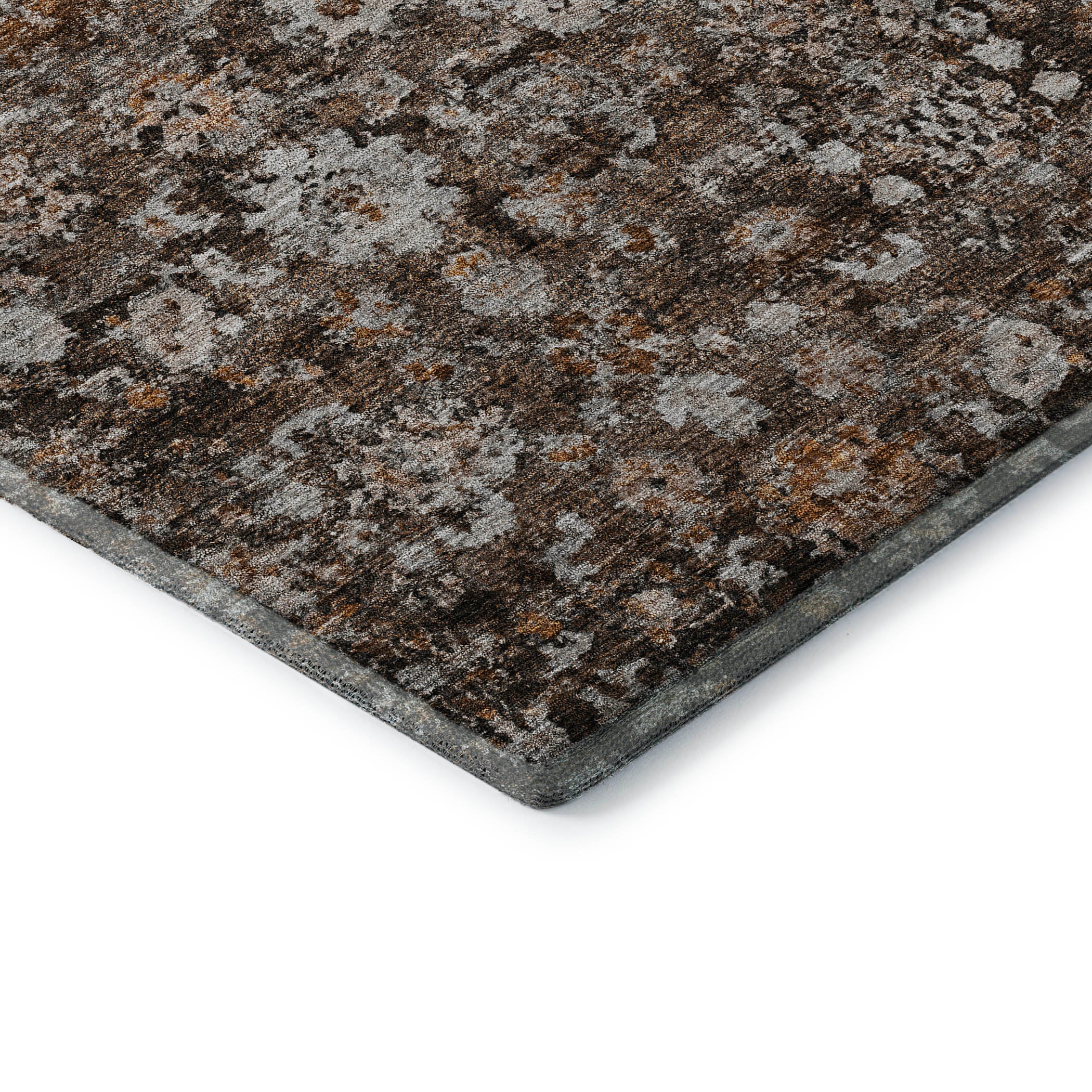 Siena Machine Washable Traditional Fudge Brown Rug 1'8" x 2'6" #shape_Rectangle