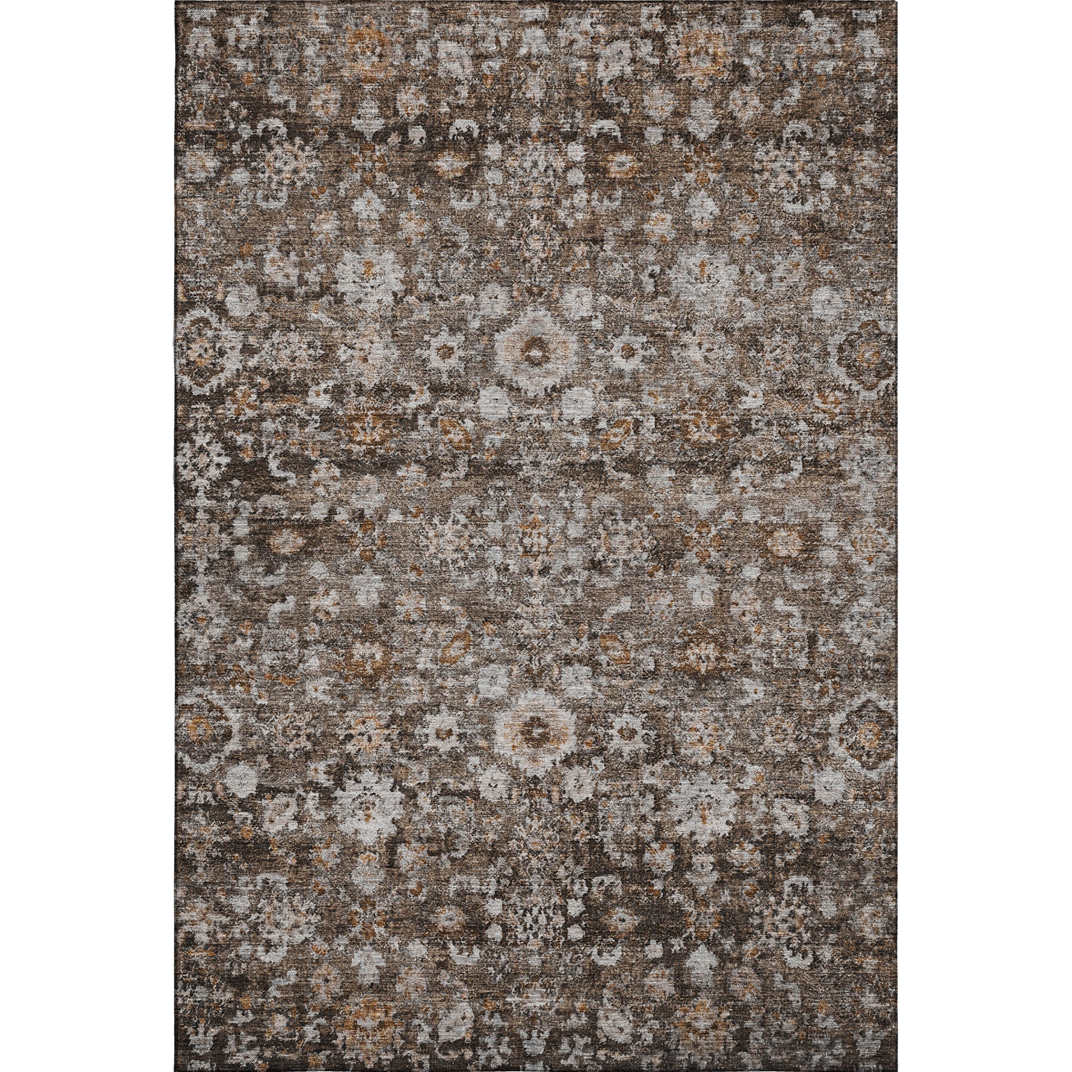 Siena Machine Washable Traditional Fudge Brown Rug 2'6" x 3'10" #shape_Rectangle