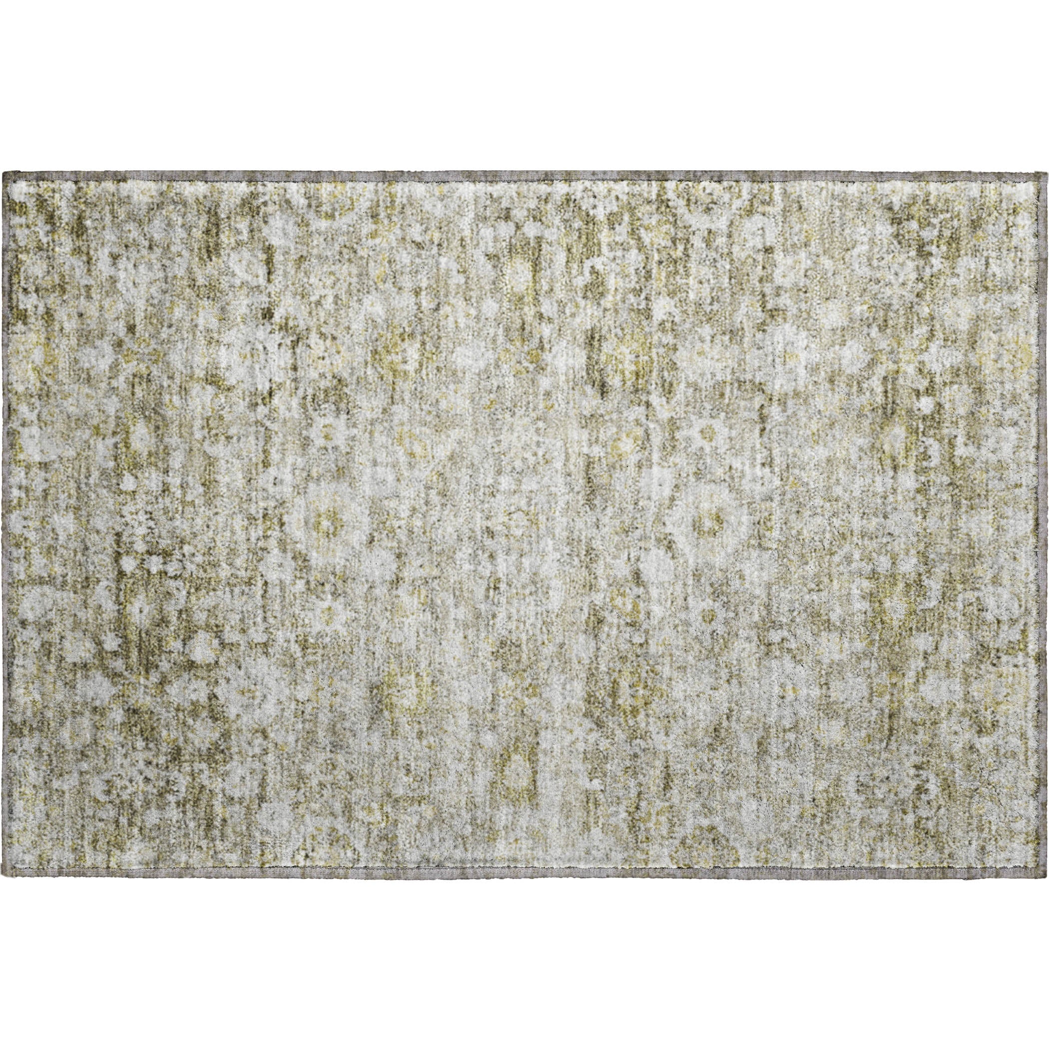 Siena Machine Washable Traditional Taupe Brown Rug 1'8" x 2'6" #shape_Rectangle