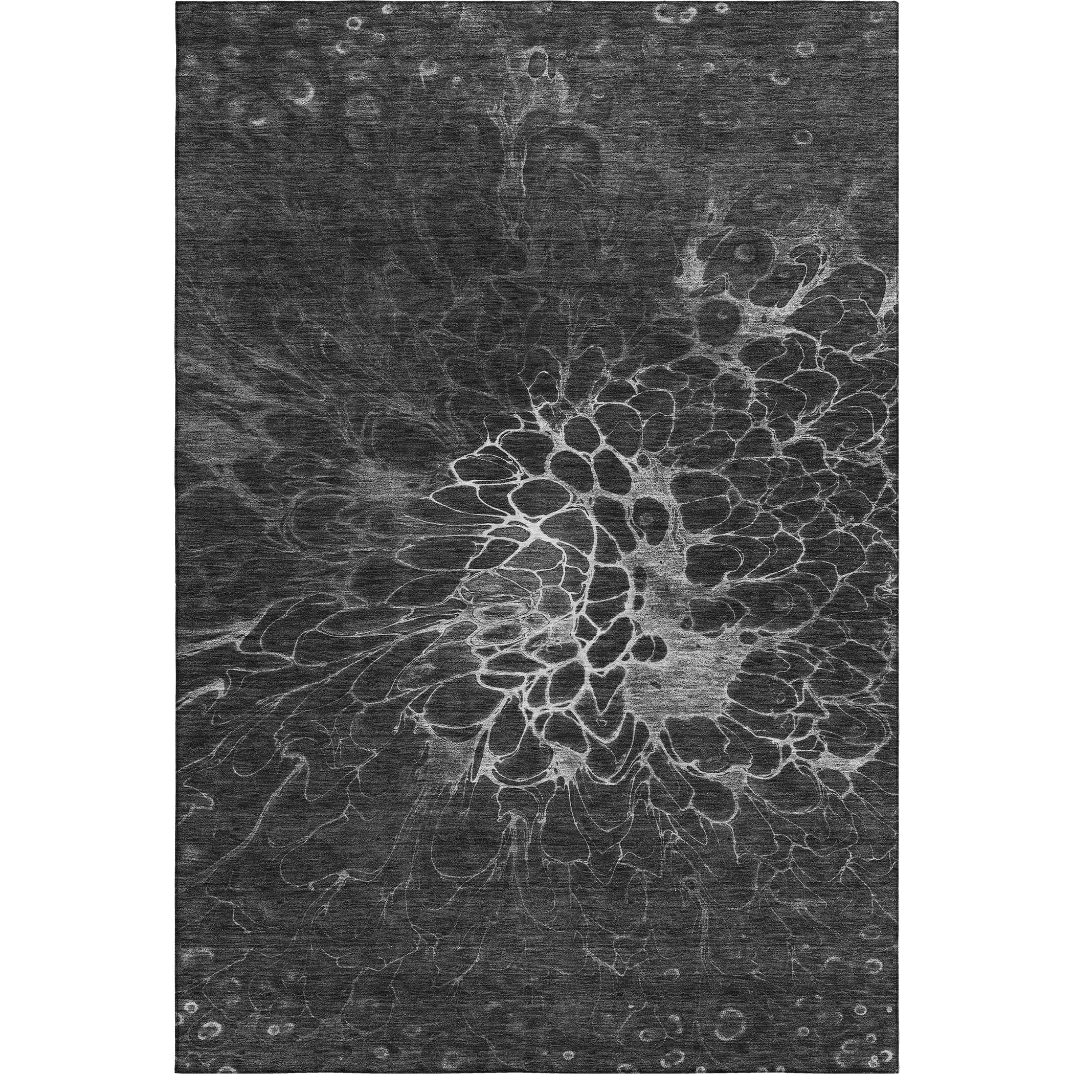 Chiang Mai Machine Washable Transitional Charcoal Gray Rug 2'6" x 3'10" #shape_Rectangle