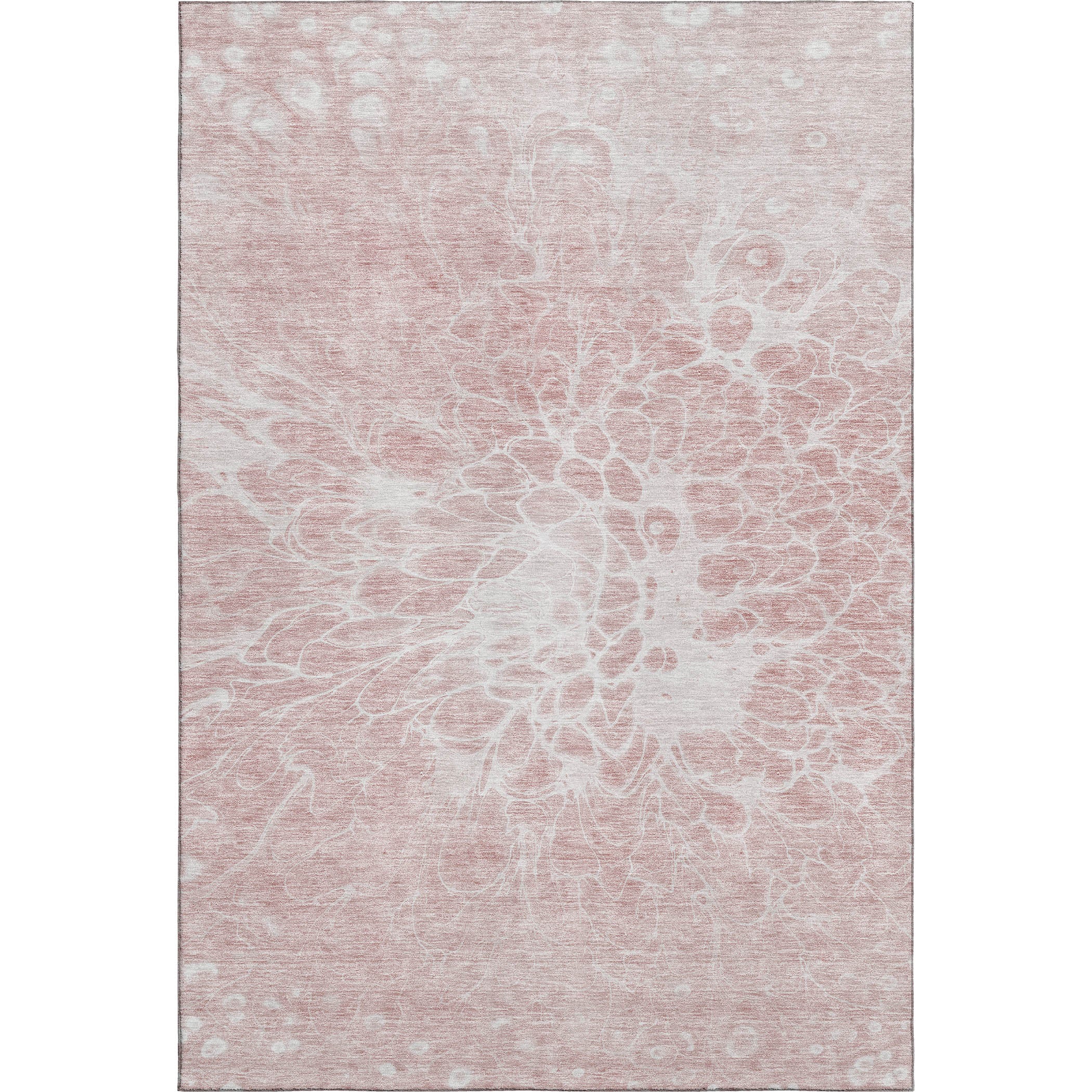 Lucerne Machine Washable Transitional Pink Rug 2'6" x 3'10" #shape_Rectangle