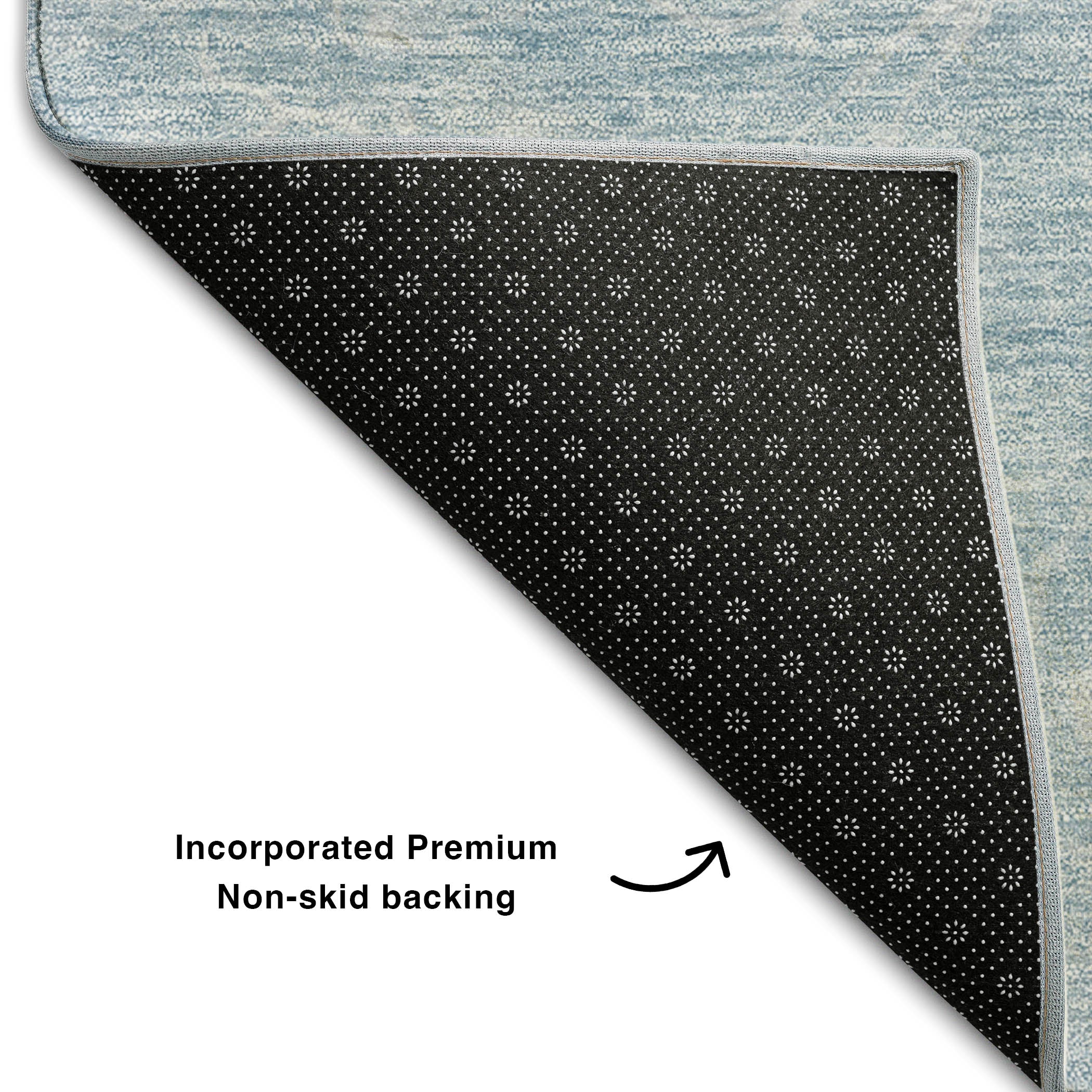 Lucerne Machine Washable Transitional Sky Blue Rug 1'8" x 2'6" #shape_Rectangle