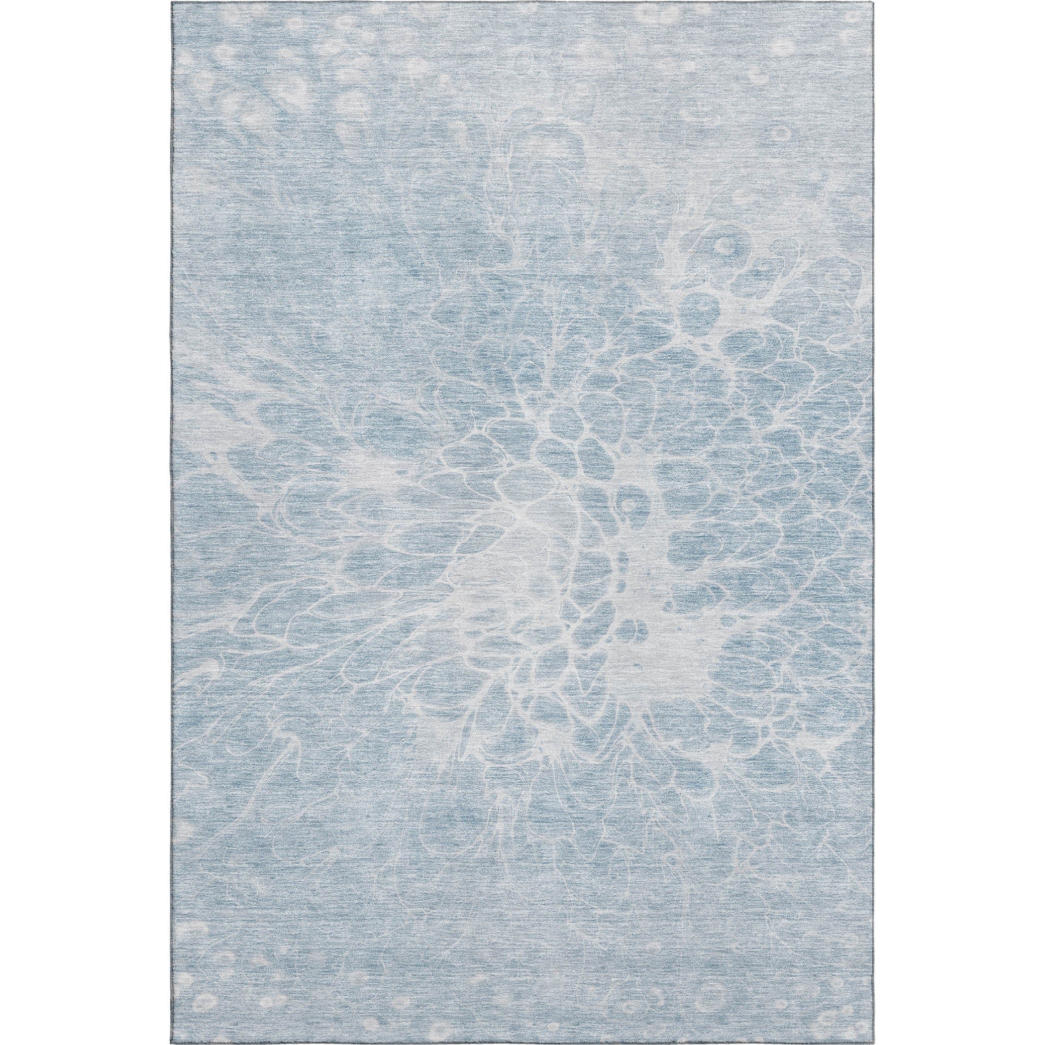 Lucerne Machine Washable Transitional Sky Blue Rug 2'6" x 3'10" #shape_Rectangle