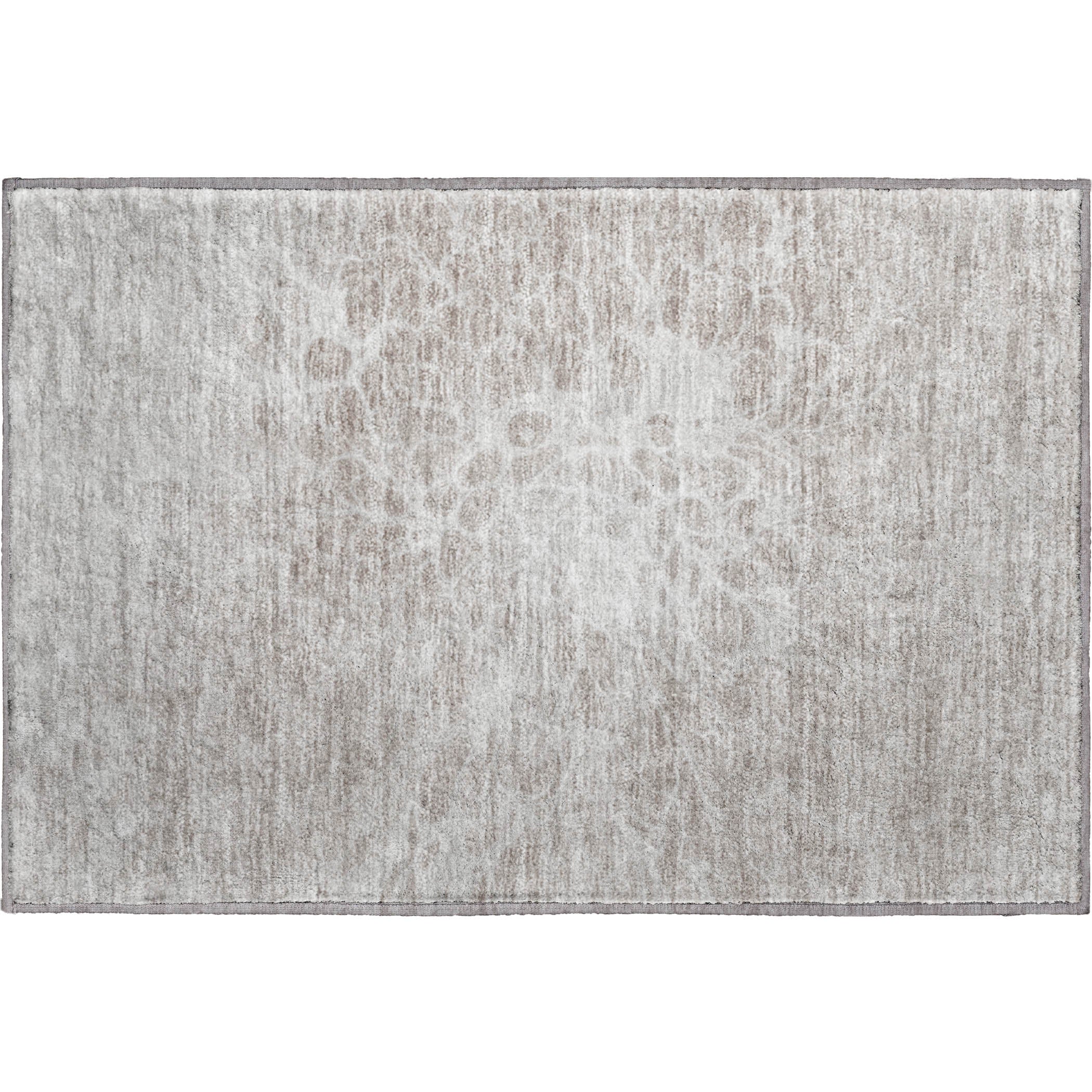 Lucerne Machine Washable Transitional Taupe Brown Rug 1'8" x 2'6" #shape_Rectangle