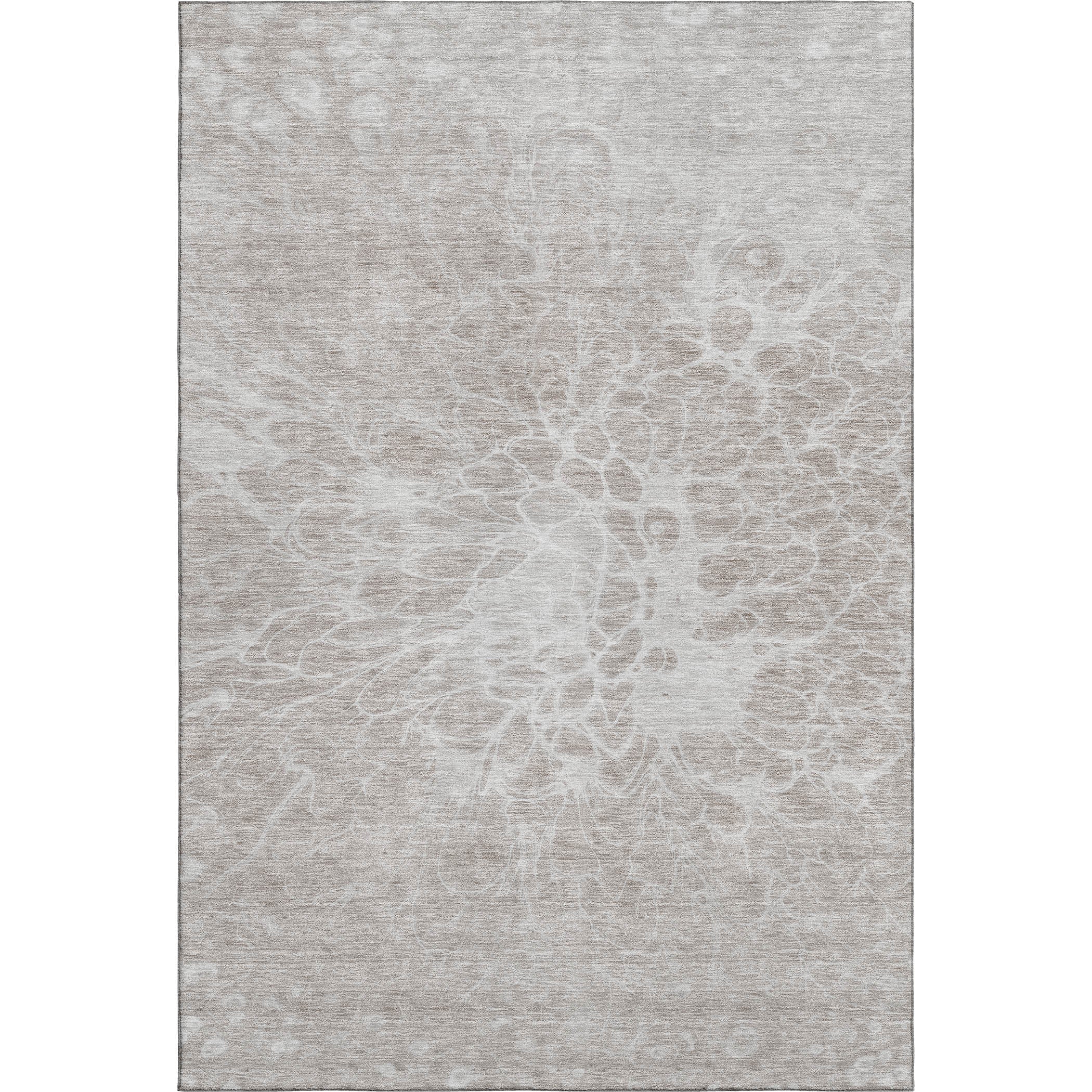 Lucerne Machine Washable Transitional Taupe Brown Rug 2'6" x 3'10" #shape_Rectangle