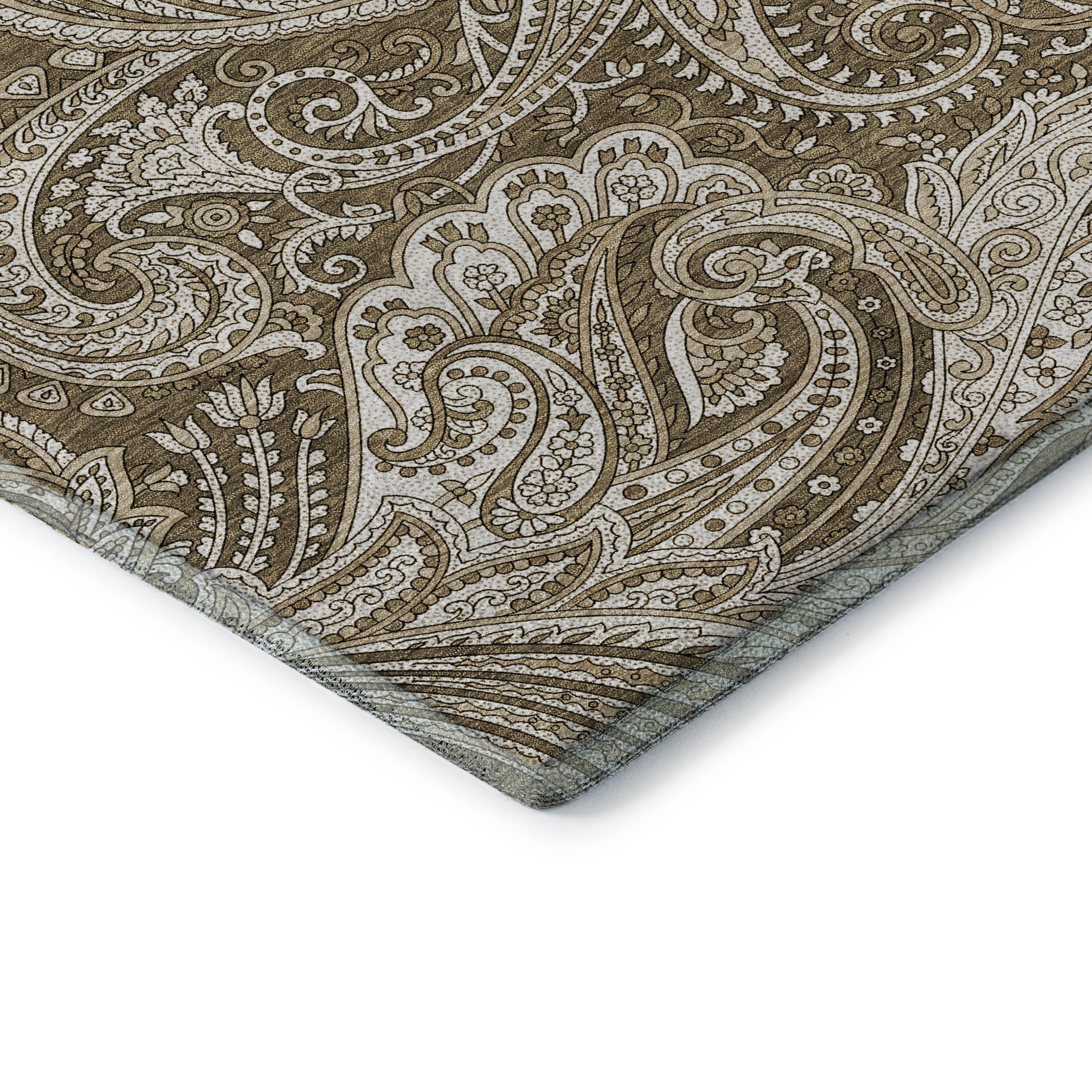 Seoul Machine Washable Transitional Chocolate Brown Rug 1'8" x 2'6" #shape_Rectangle