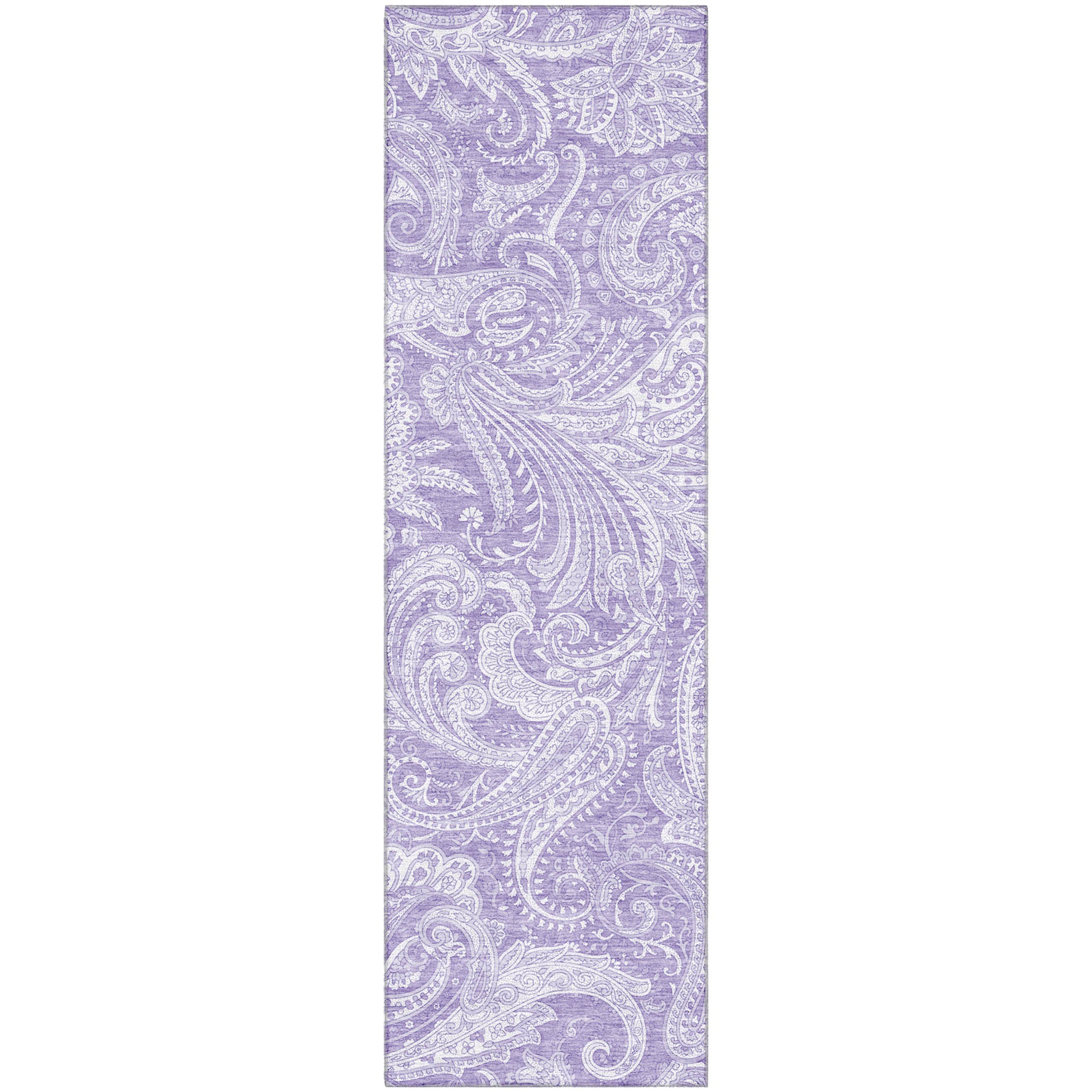 Seoul Machine Washable Transitional Lavender Purple Rug 2'3" x 7'6" #shape_Runner