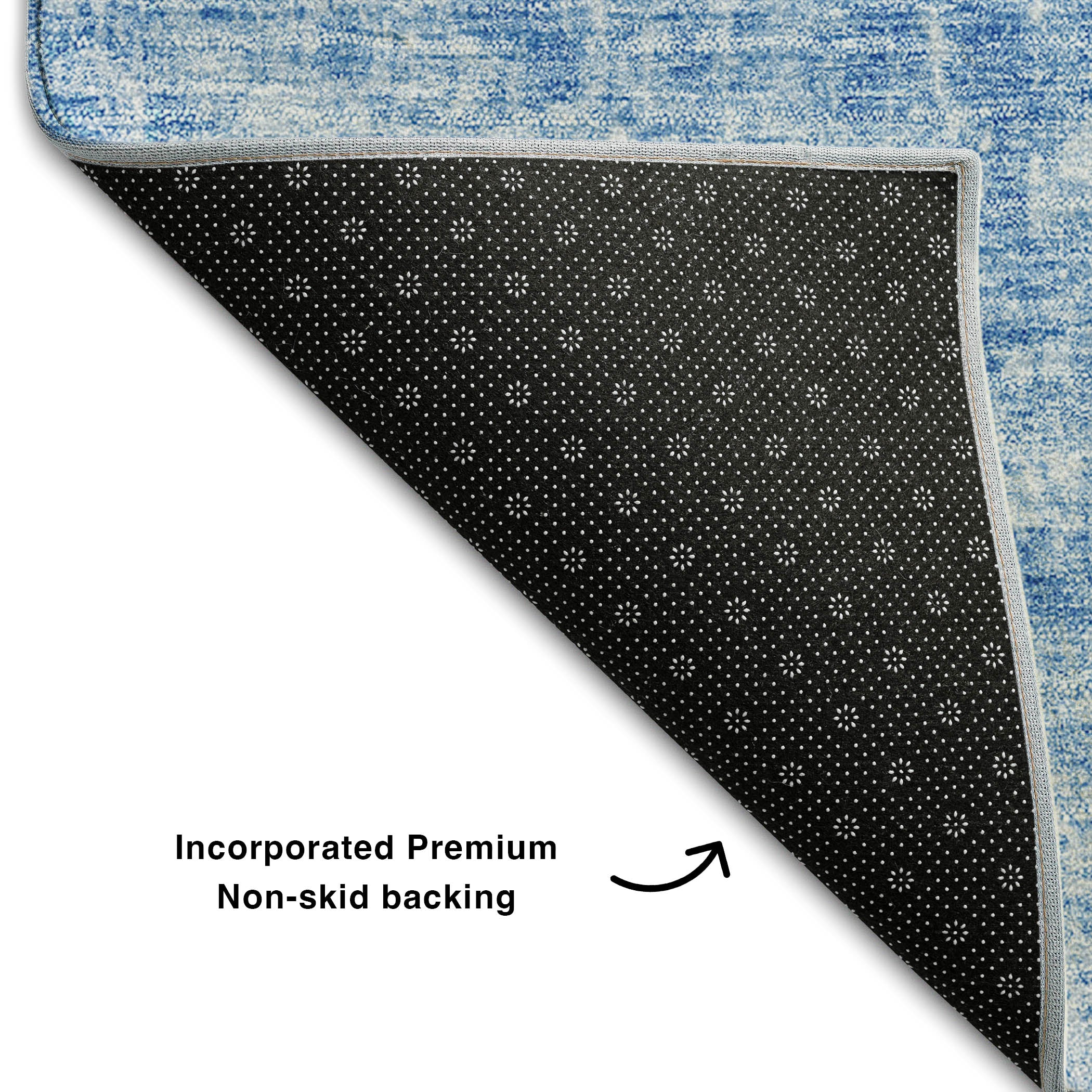 Bergen Machine Washable Transitional Blue Rug 1'8" x 2'6" #shape_Rectangle