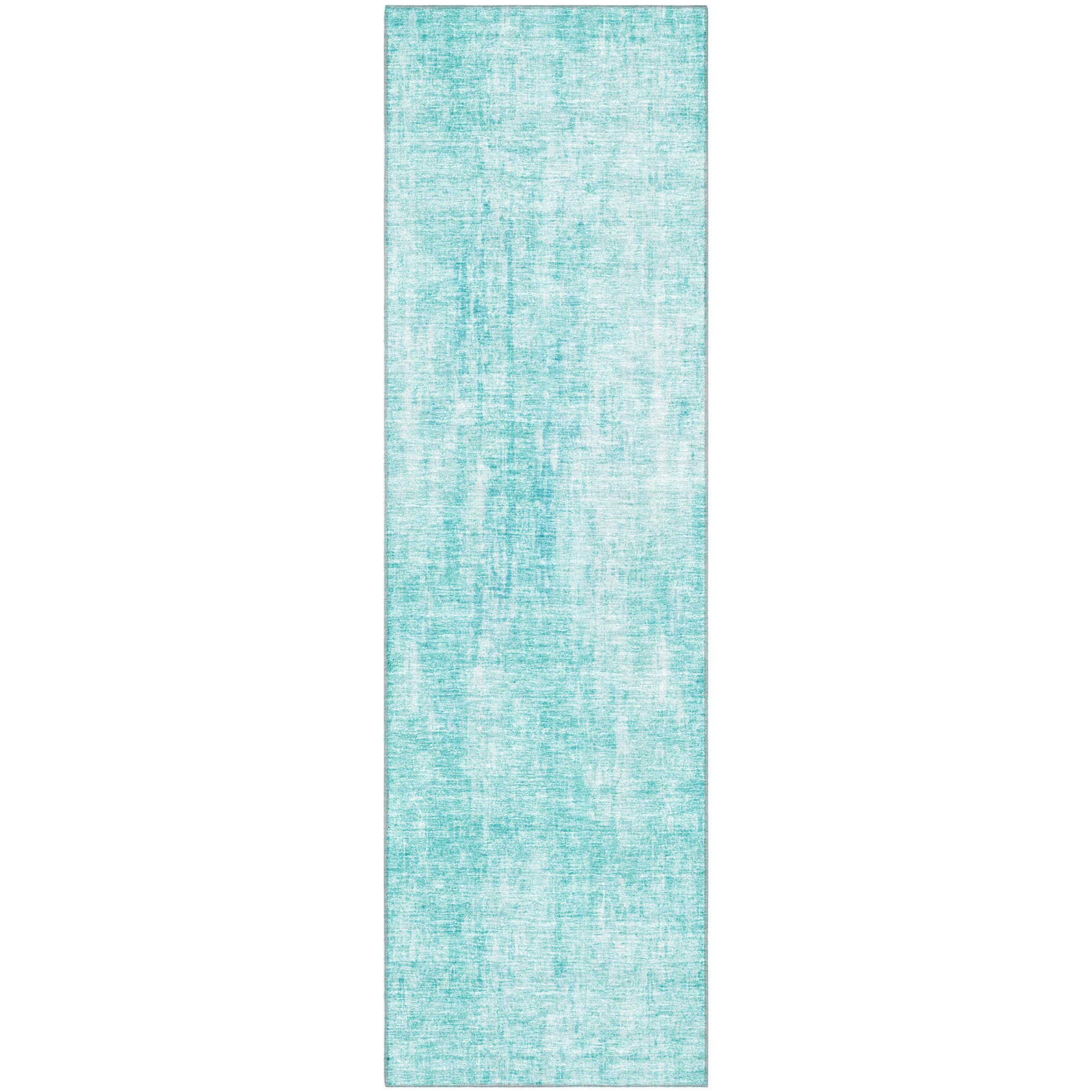Bergen Machine Washable Transitional Teal Rug 2'3" x 7'6" #shape_Runner