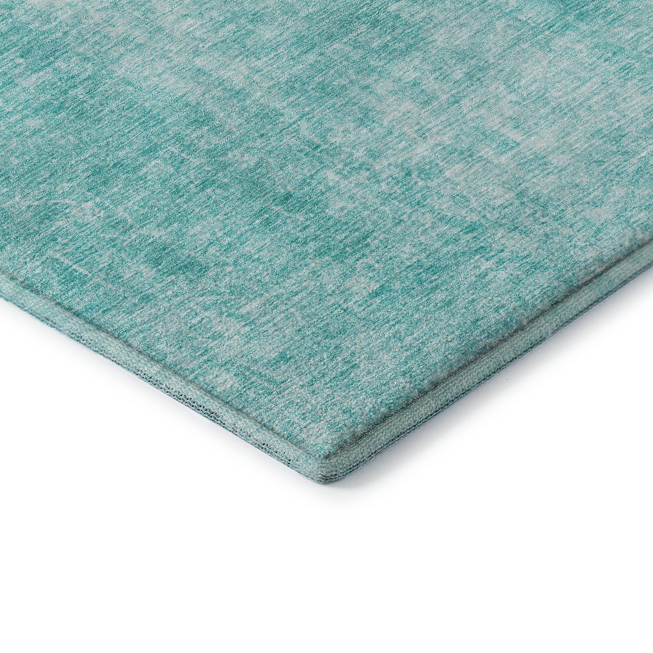 Bergen Machine Washable Transitional Teal Rug 1'8" x 2'6" #shape_Rectangle