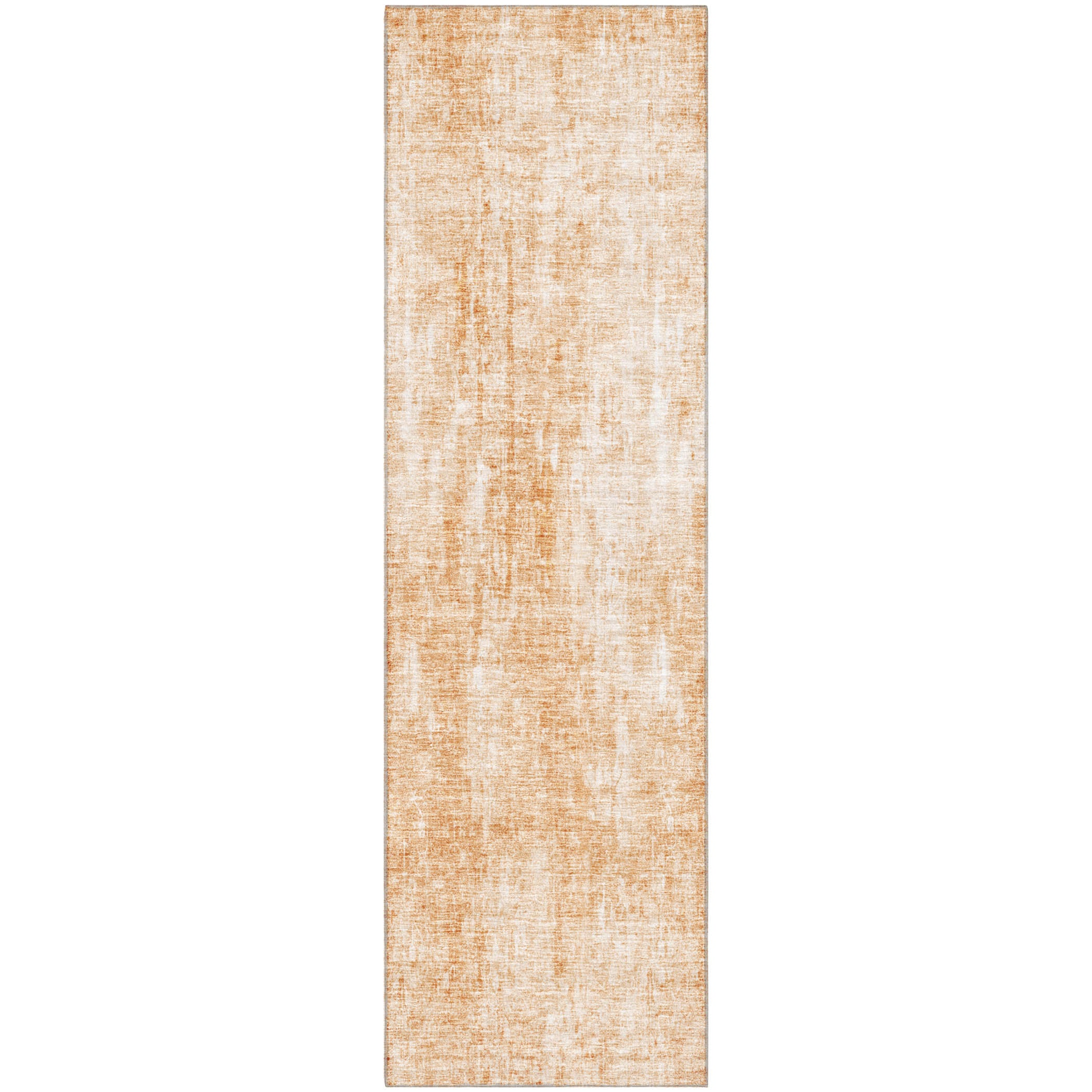Bergen Machine Washable Transitional Terracotta Orange Rug 2'3" x 7'6" #shape_Runner