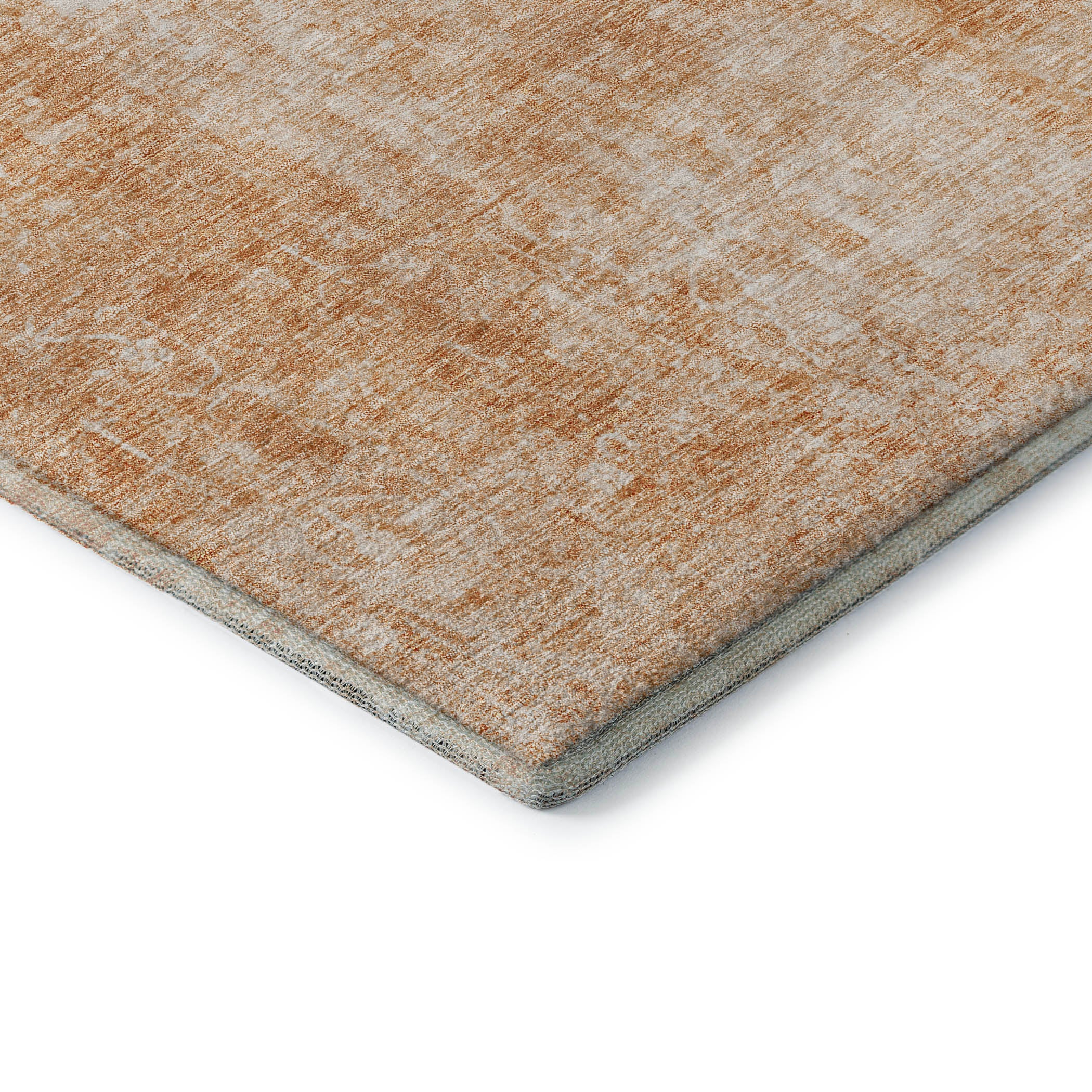 Bergen Machine Washable Transitional Terracotta Orange Rug 1'8" x 2'6" #shape_Rectangle