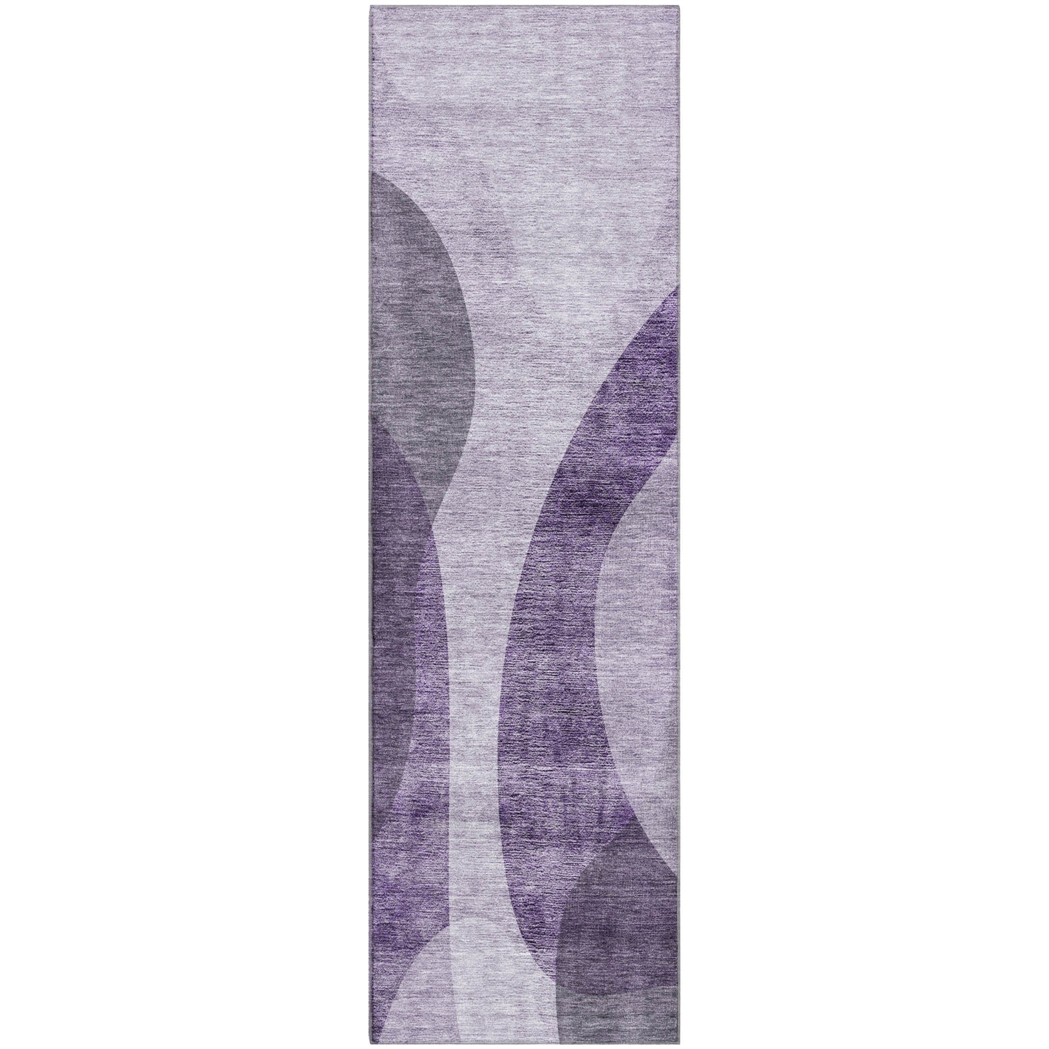 Bogota Machine Washable Transitional Purple Rug 2'3" x 7'6" #shape_Runner