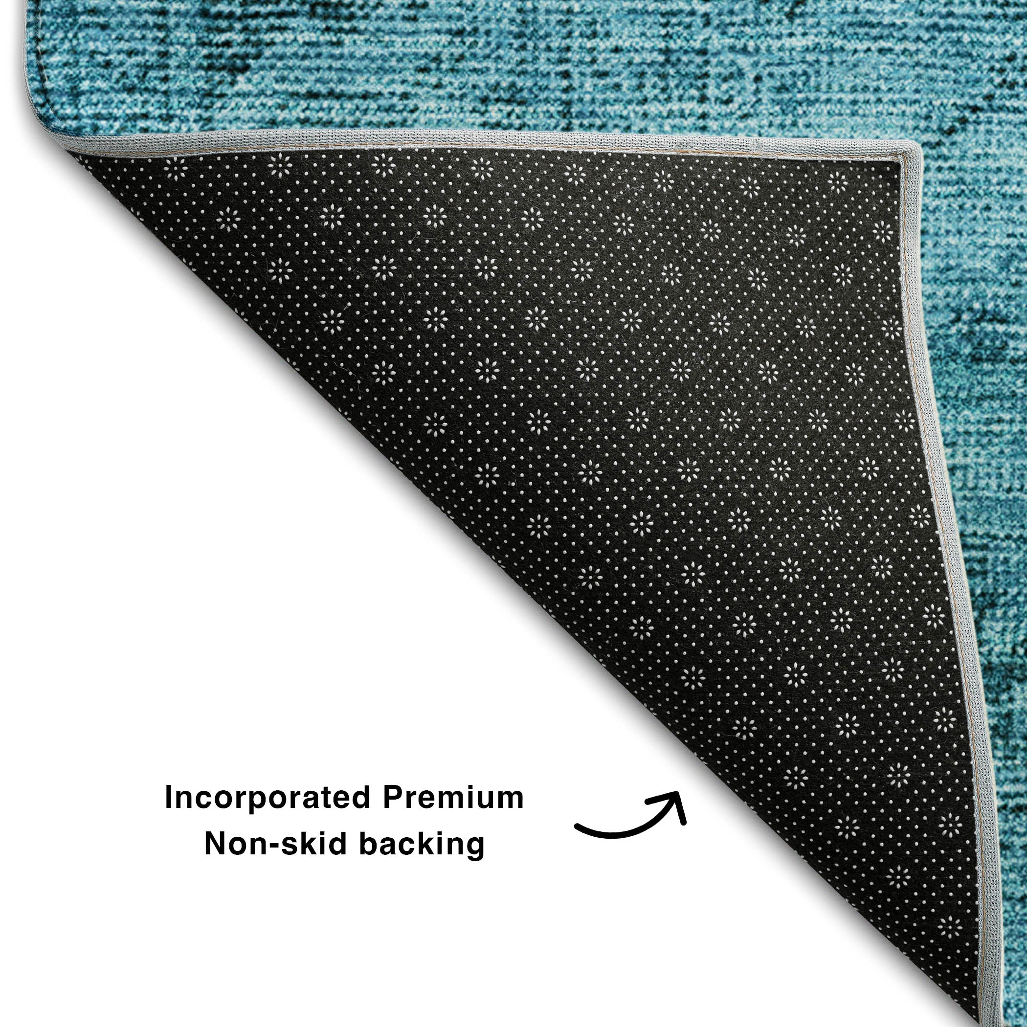 Seville Machine Washable Traditional Blue Rug 1'8" x 2'6" #shape_Rectangle