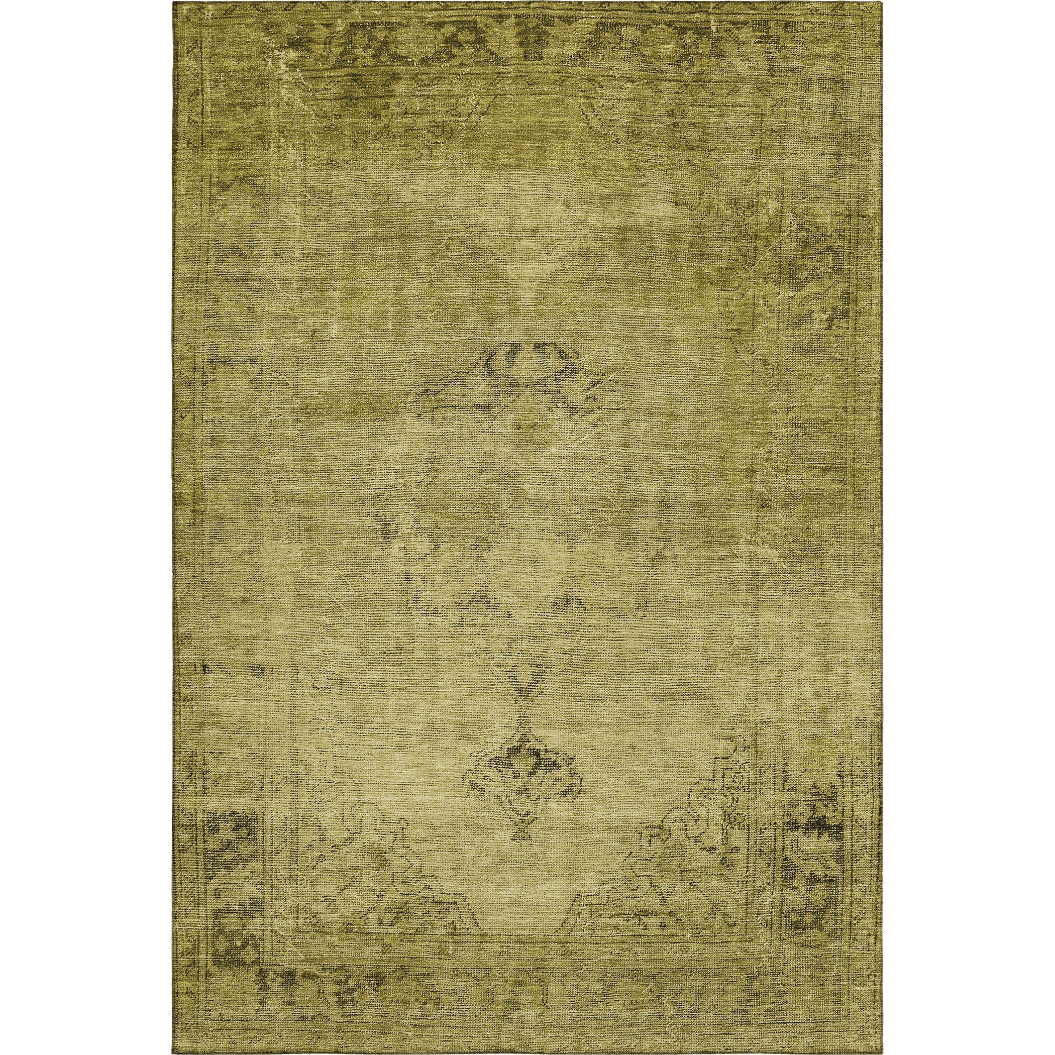 Seville Machine Washable Traditional Gold Rug 2'6" x 3'10" #shape_Rectangle