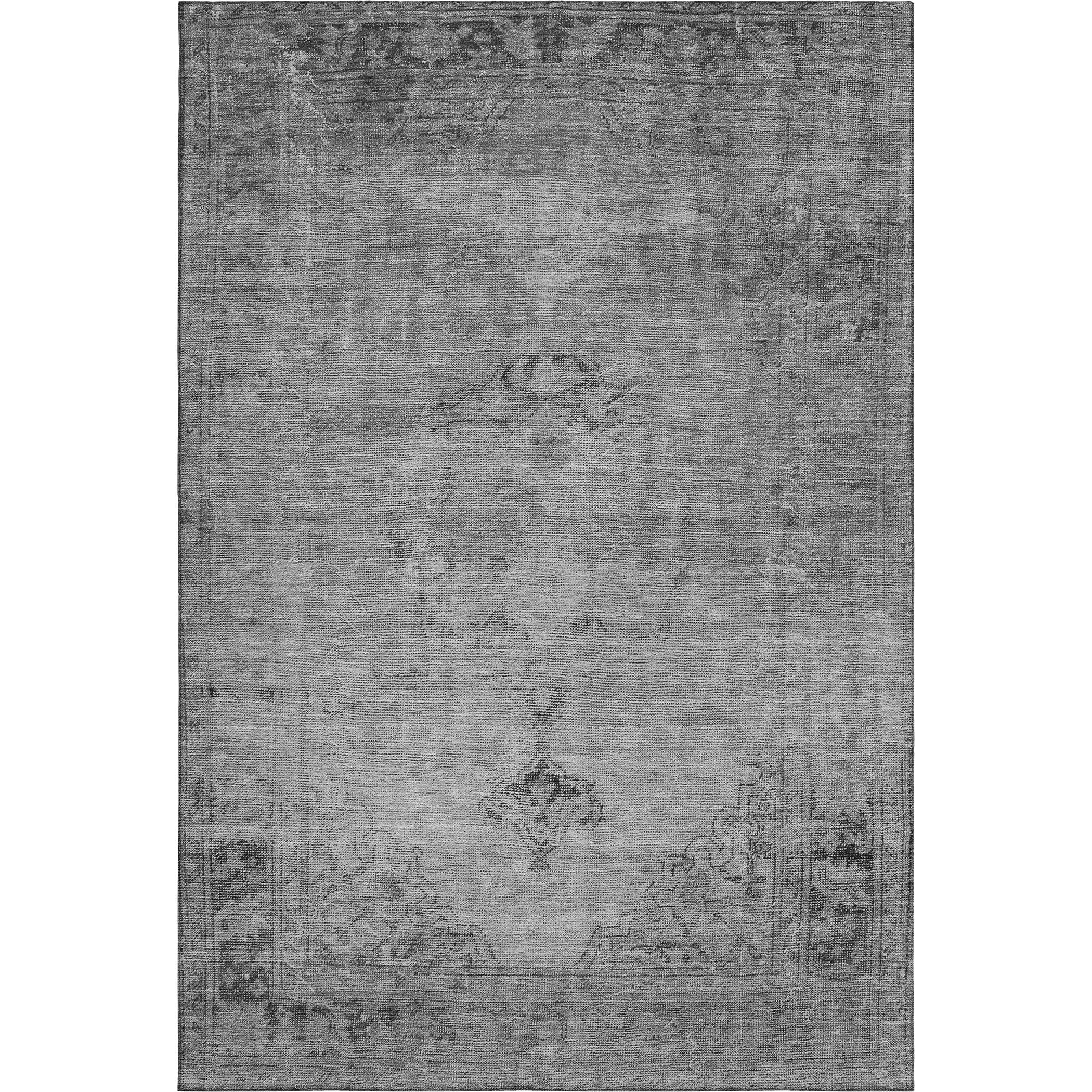 Seville Machine Washable Traditional Gray Rug 2'6" x 3'10" #shape_Rectangle