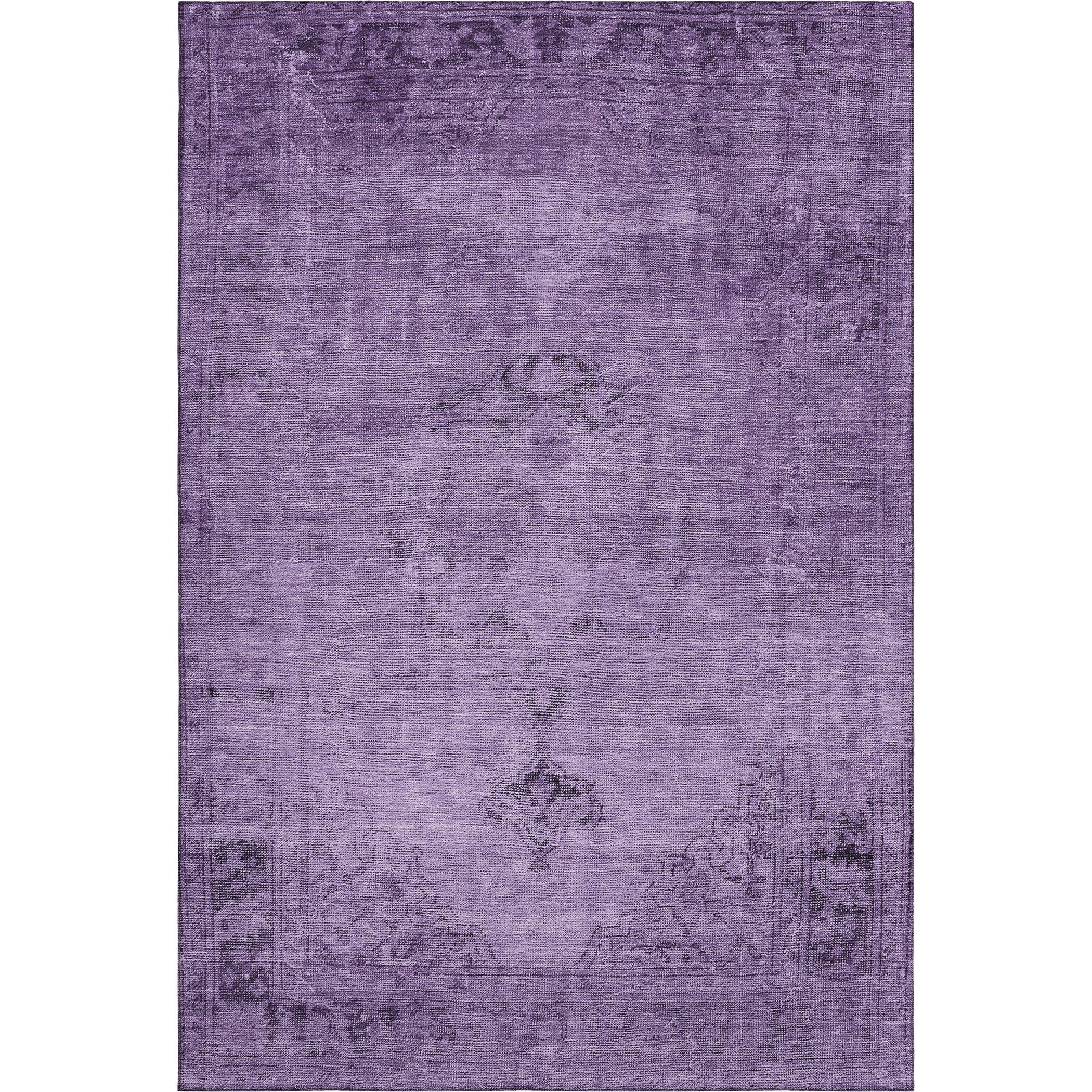Seville Machine Washable Traditional Purple Rug 2'6" x 3'10" #shape_Rectangle
