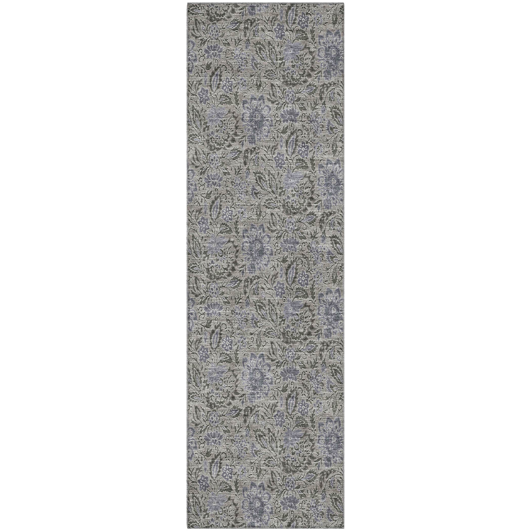 Kotor Machine Washable Transitional Khaki Brown Rug 2'3" x 7'6" #shape_Runner