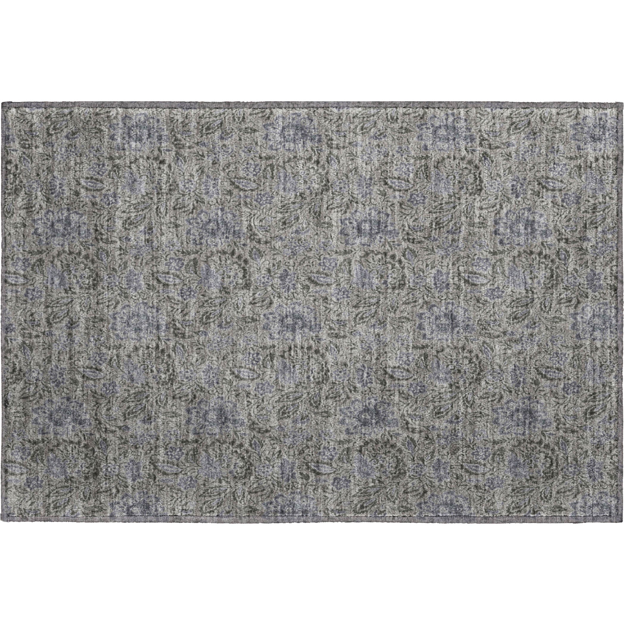 Kotor Machine Washable Transitional Khaki Brown Rug 1'8" x 2'6" #shape_Rectangle