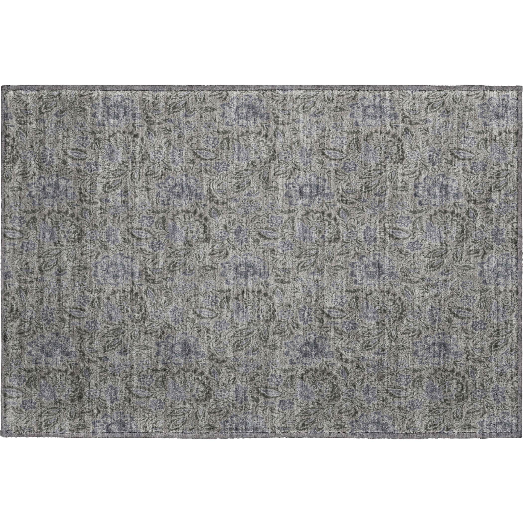 Kotor Machine Washable Transitional Khaki Brown Rug 1'8" x 2'6" #shape_Rectangle