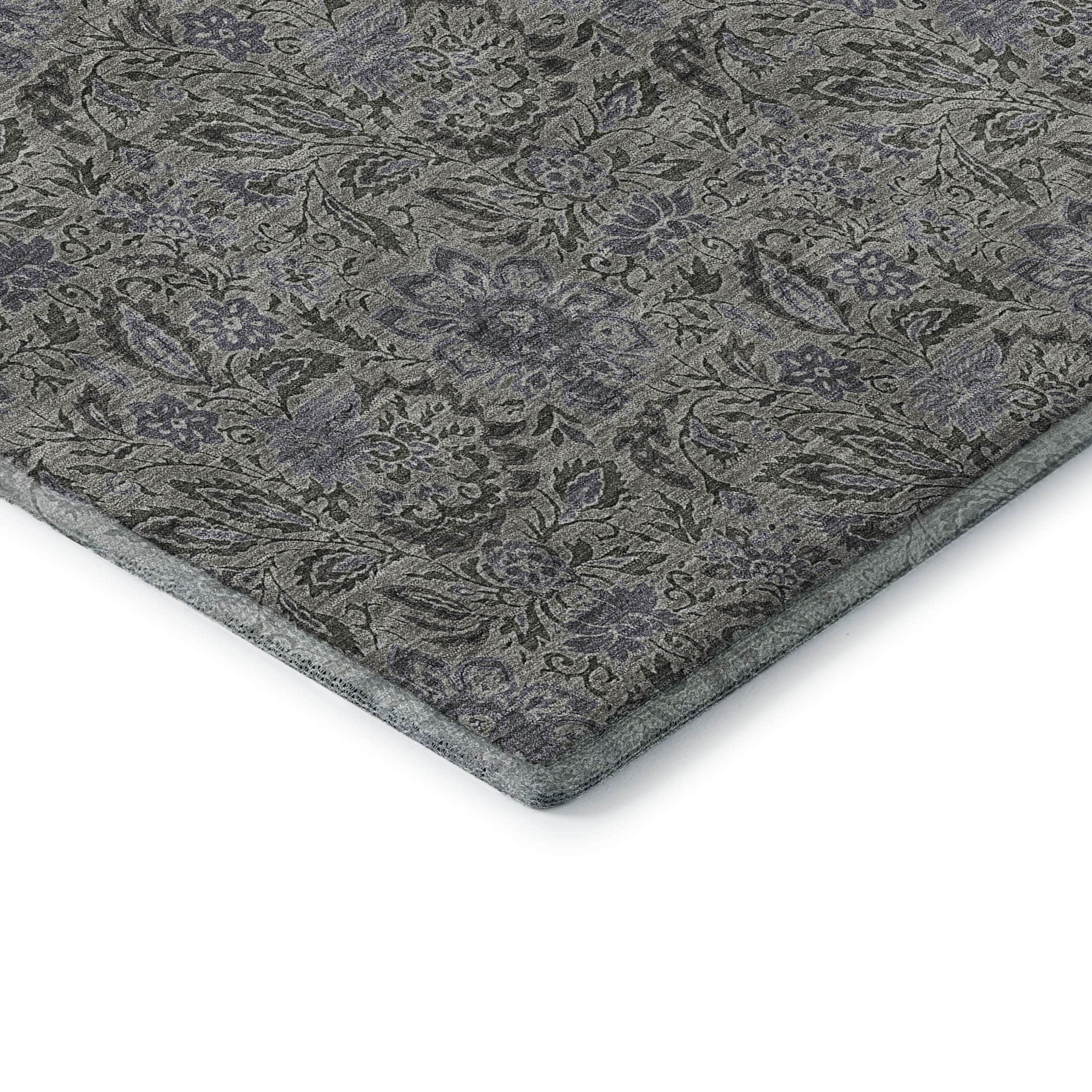 Kotor Machine Washable Transitional Khaki Brown Rug 1'8" x 2'6" #shape_Rectangle