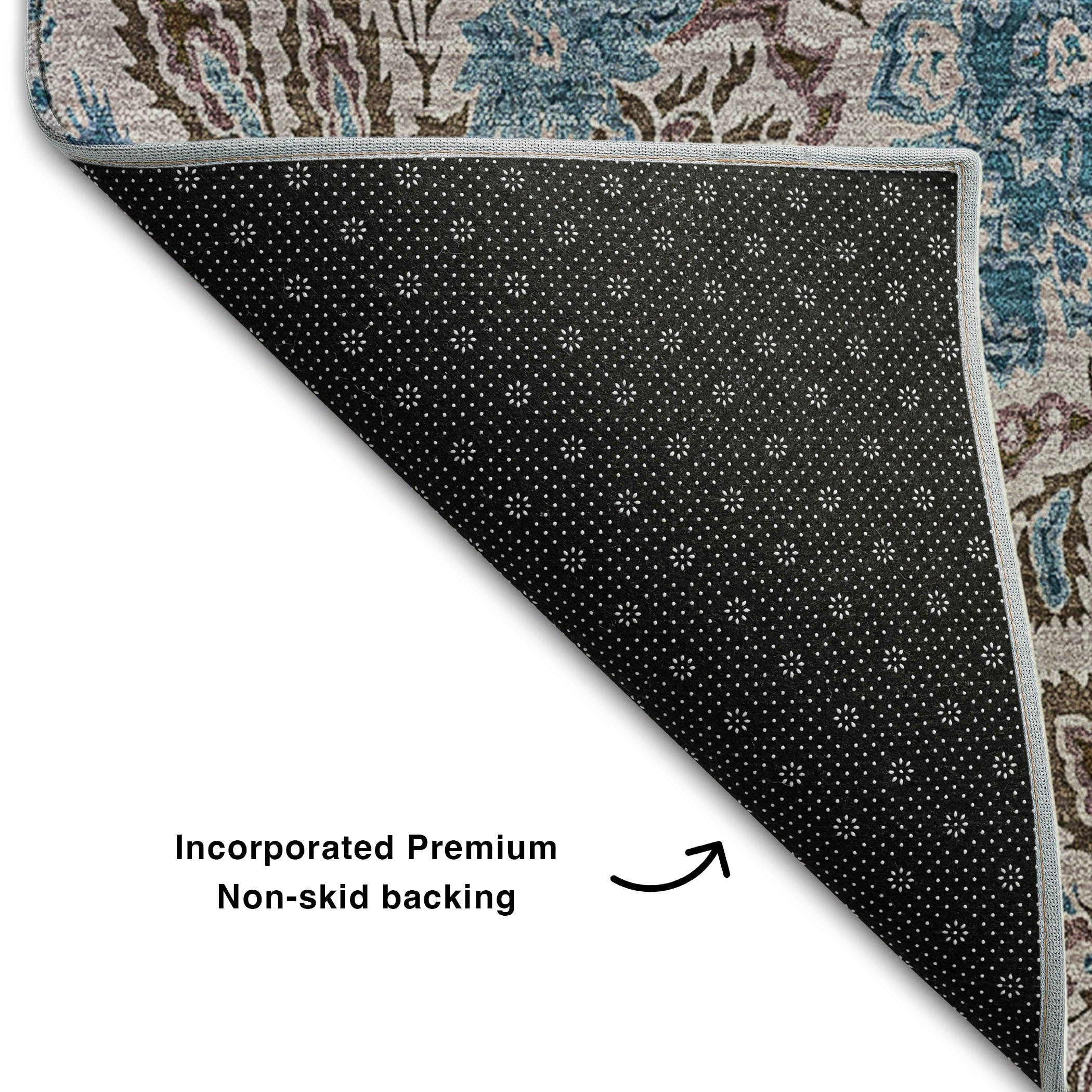 Kotor Machine Washable Transitional Mocha Brown Rug 1'8" x 2'6" #shape_Rectangle