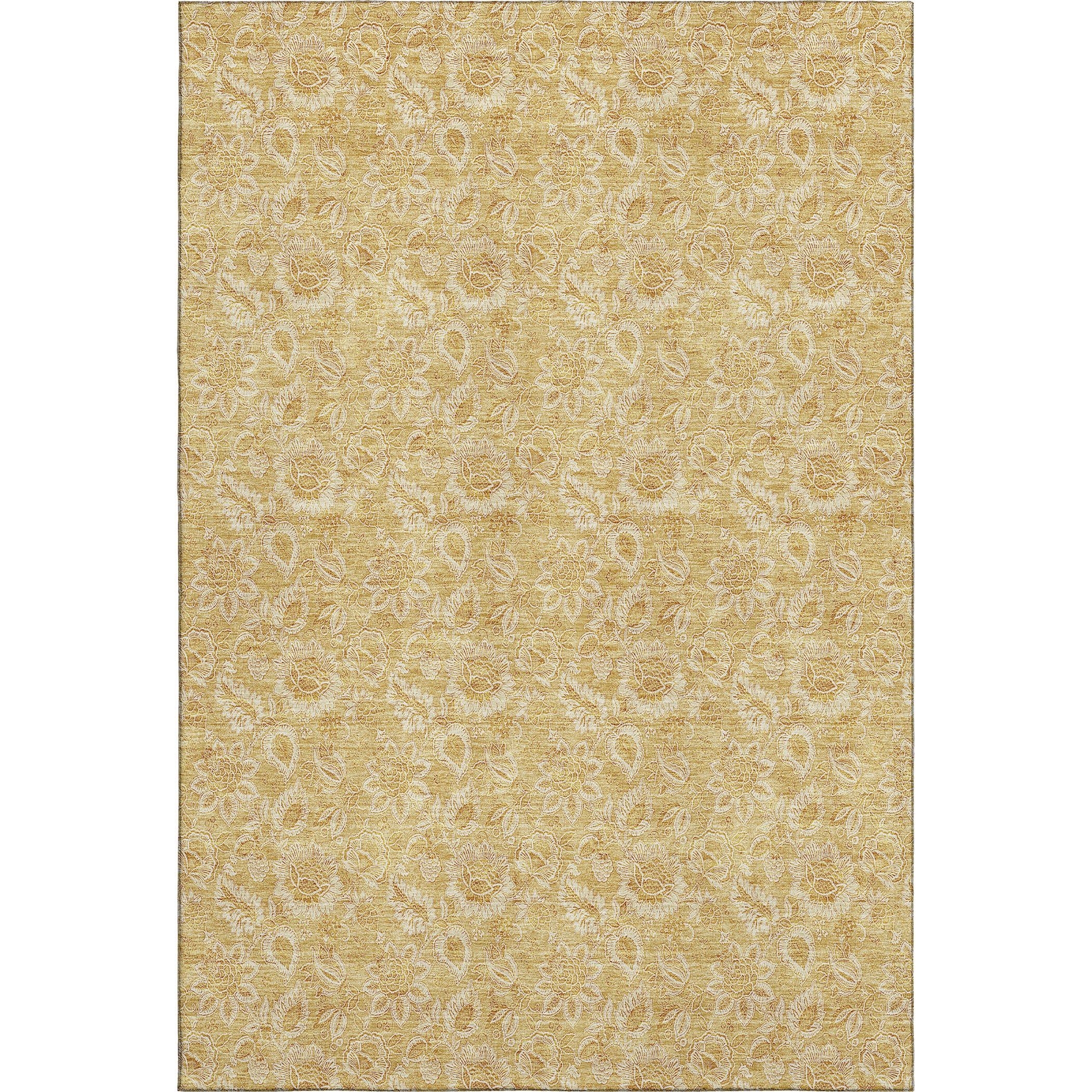 Havana Machine Washable Transitional Gold Rug 2'6" x 3'10" #shape_Rectangle