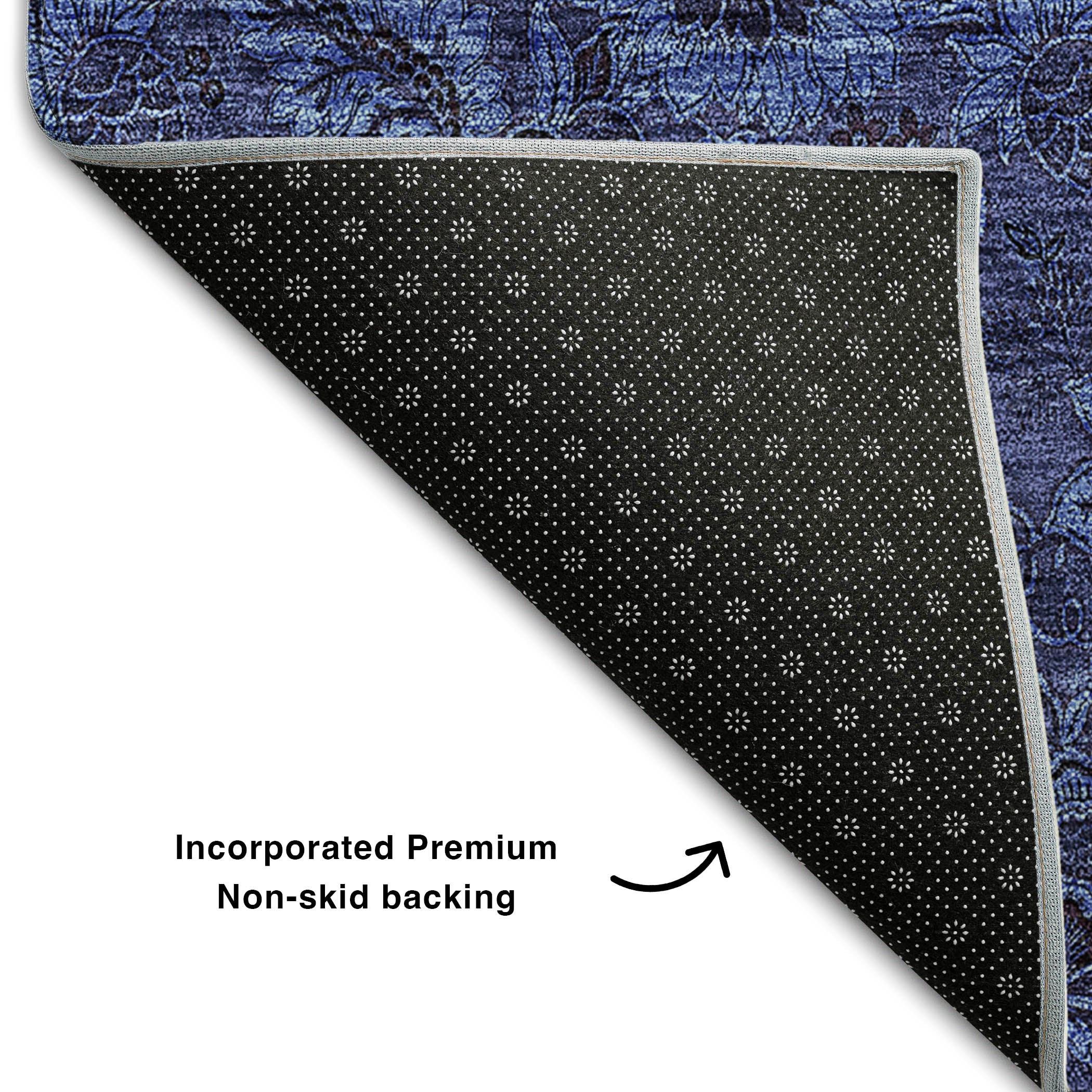 Havana Machine Washable Transitional Navy Blue Rug 1'8" x 2'6" #shape_Rectangle