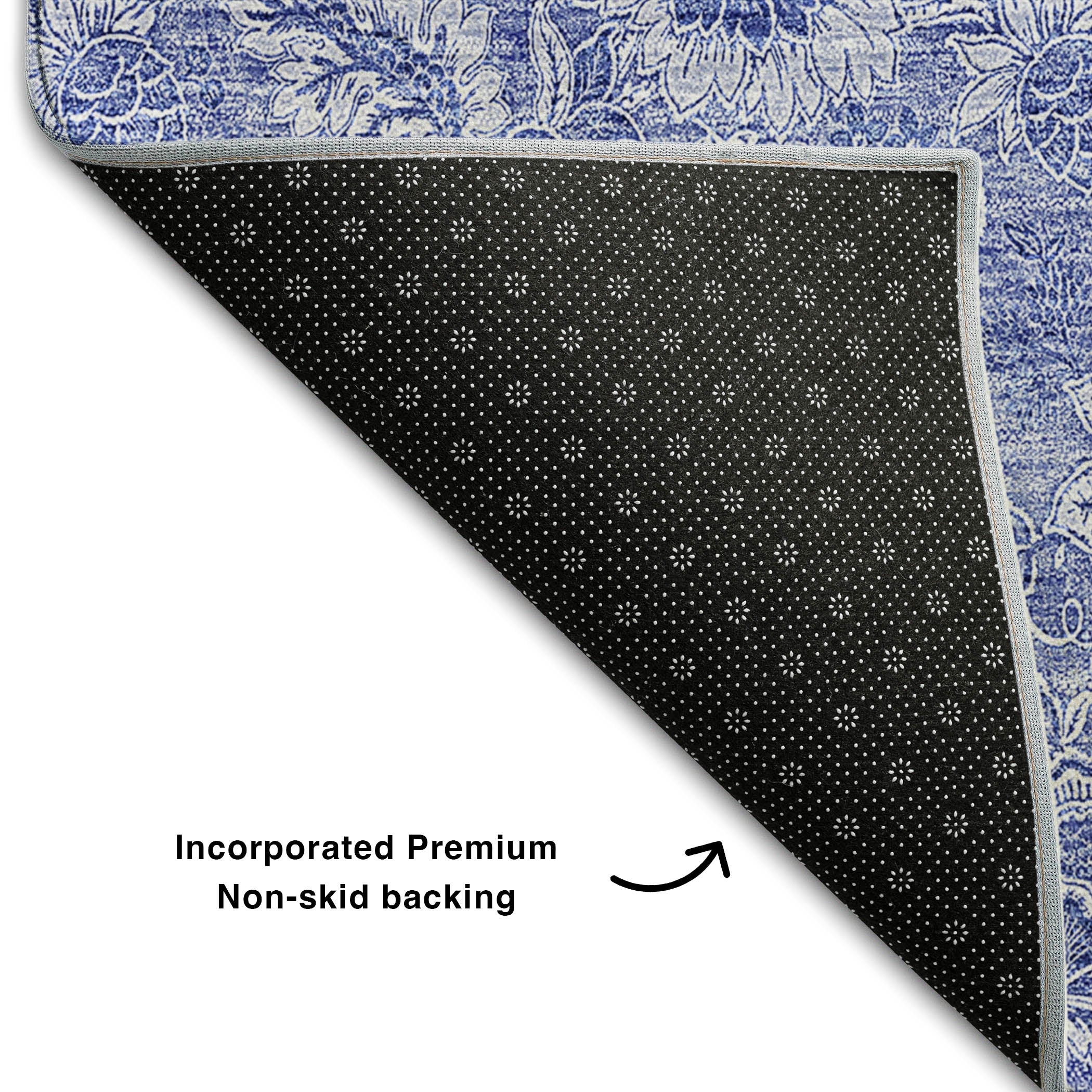 Oslo Machine Washable Transitional Denim Blue Rug 1'8" x 2'6" #shape_Rectangle