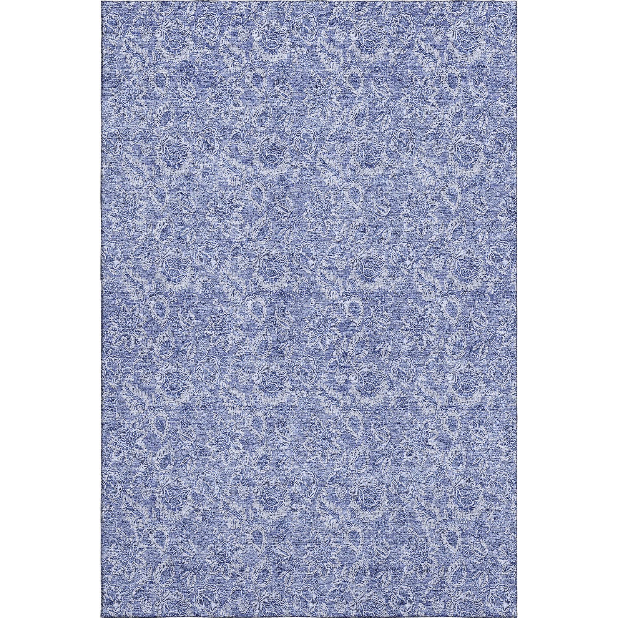 Oslo Machine Washable Transitional Denim Blue Rug 2'6" x 3'10" #shape_Rectangle