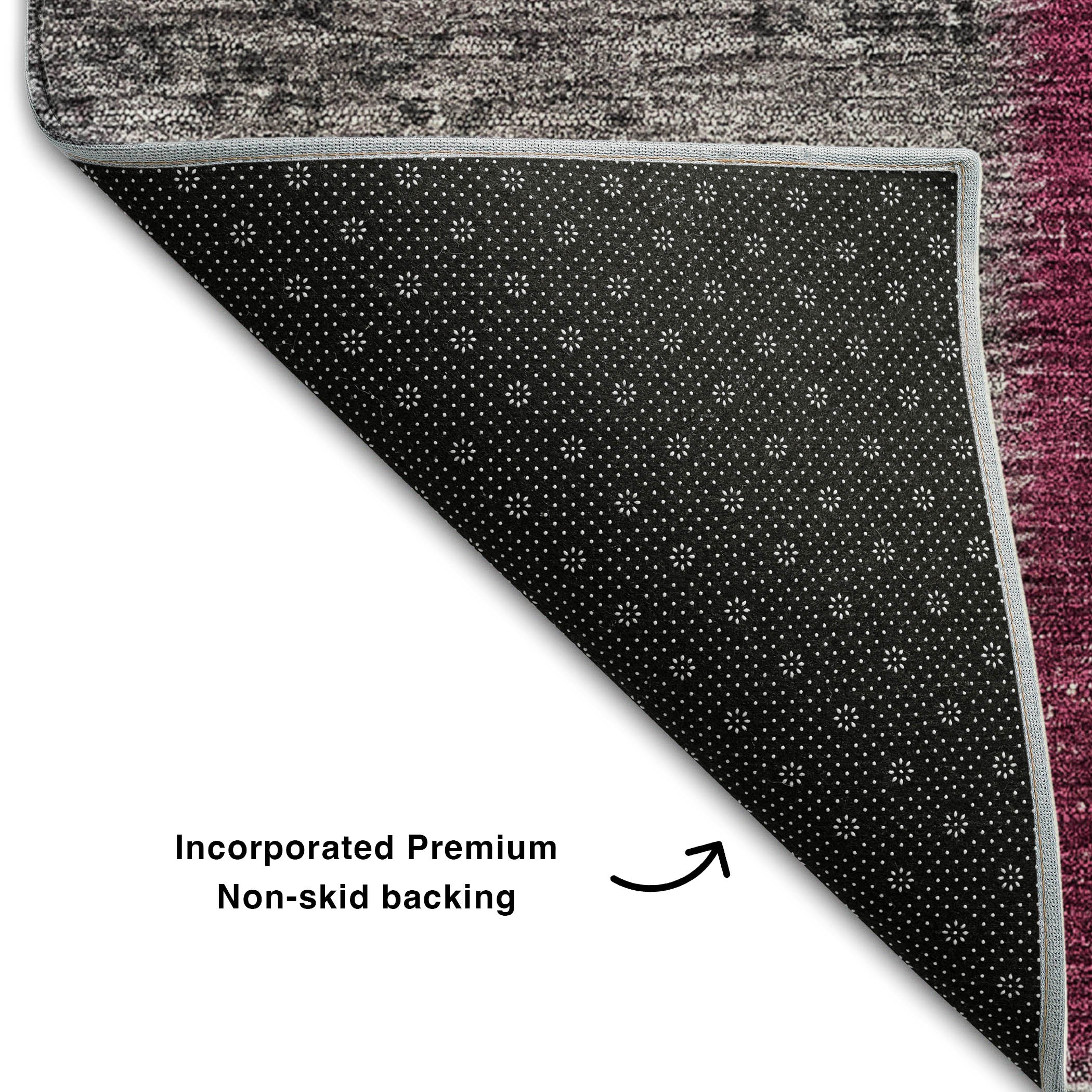 Havana Machine Washable Transitional Merlot Red Rug 1'8" x 2'6" #shape_Rectangle