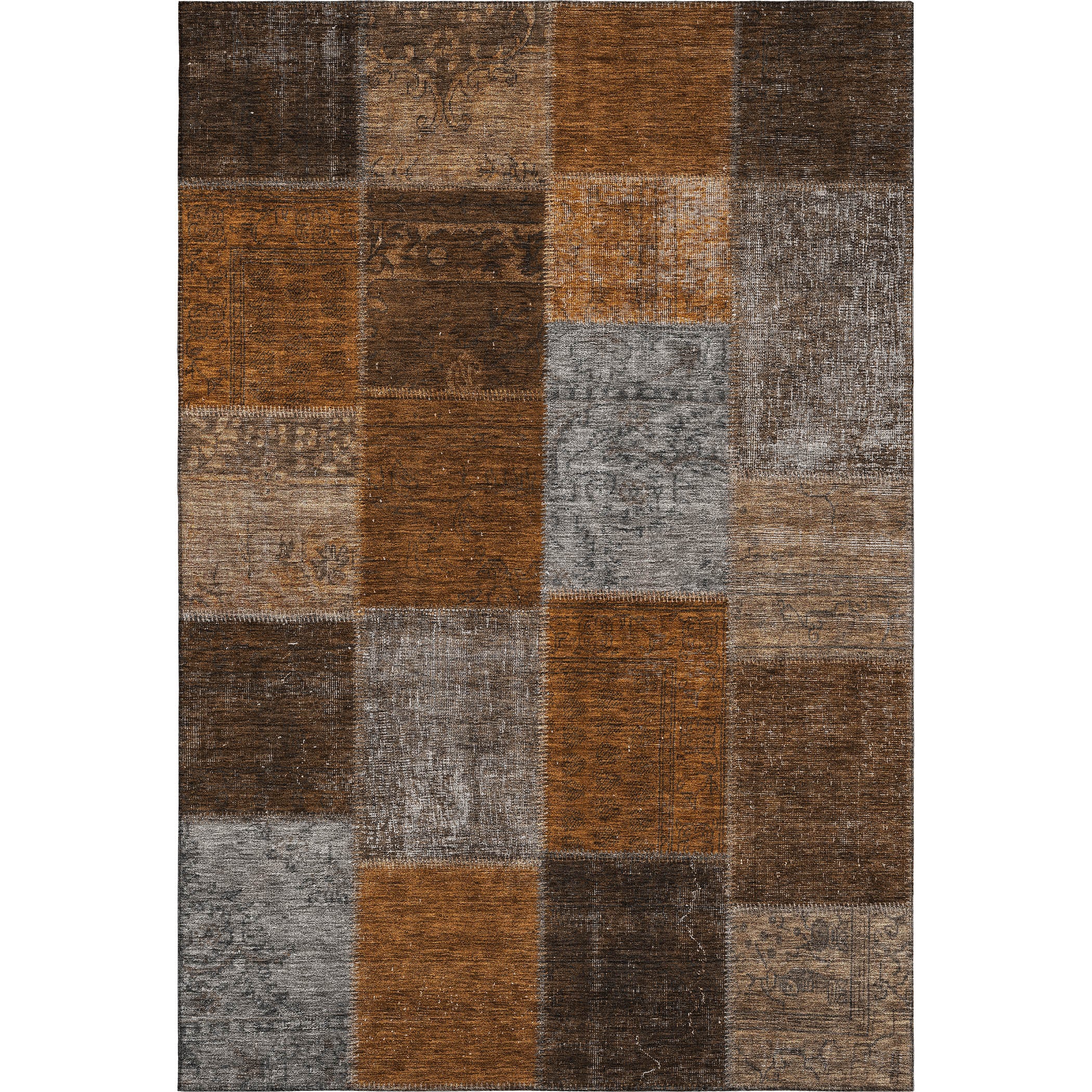 Havana Machine Washable Transitional Paprika Orange Rug 2'6" x 3'10" #shape_Rectangle